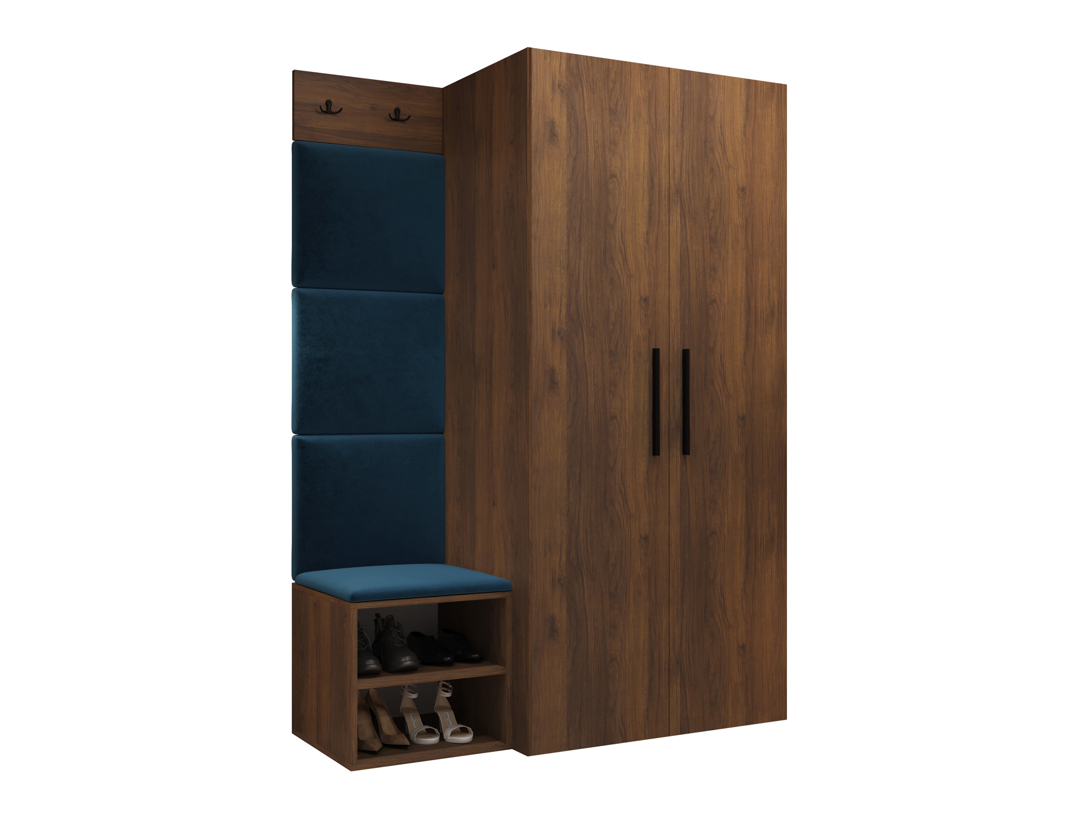 Set arredo da corridoio Nitos IV (Noce)