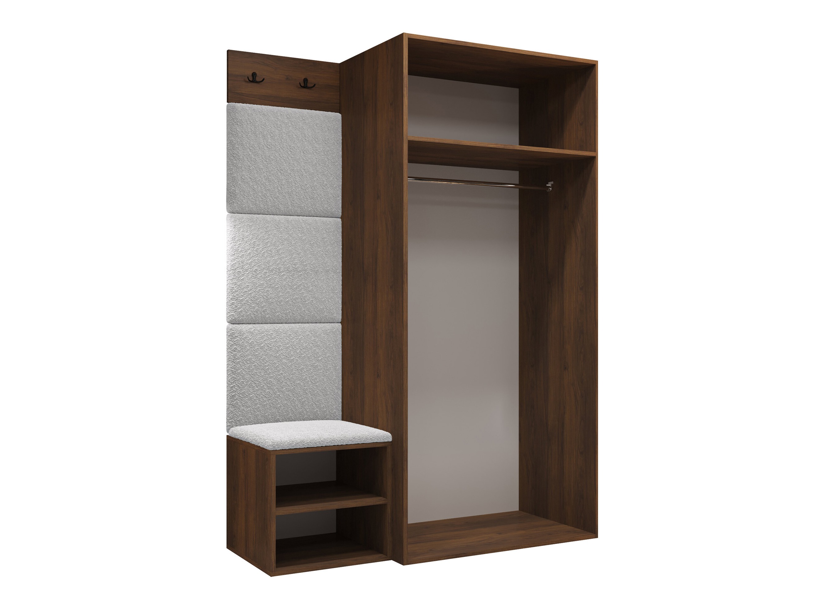 Set arredo da corridoio Nitos IV (Noce)