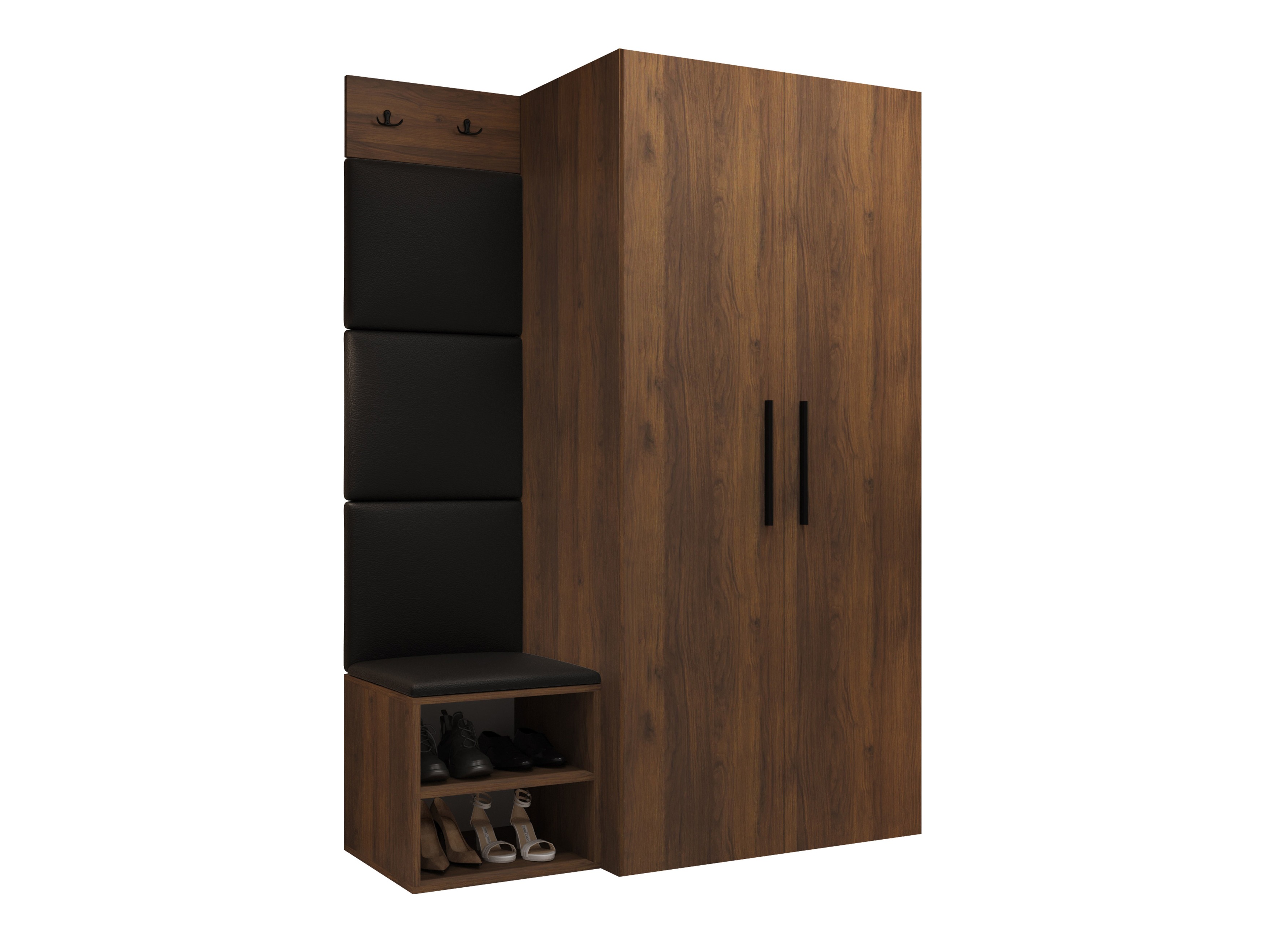 Set arredo da corridoio Nitos IV (Noce)