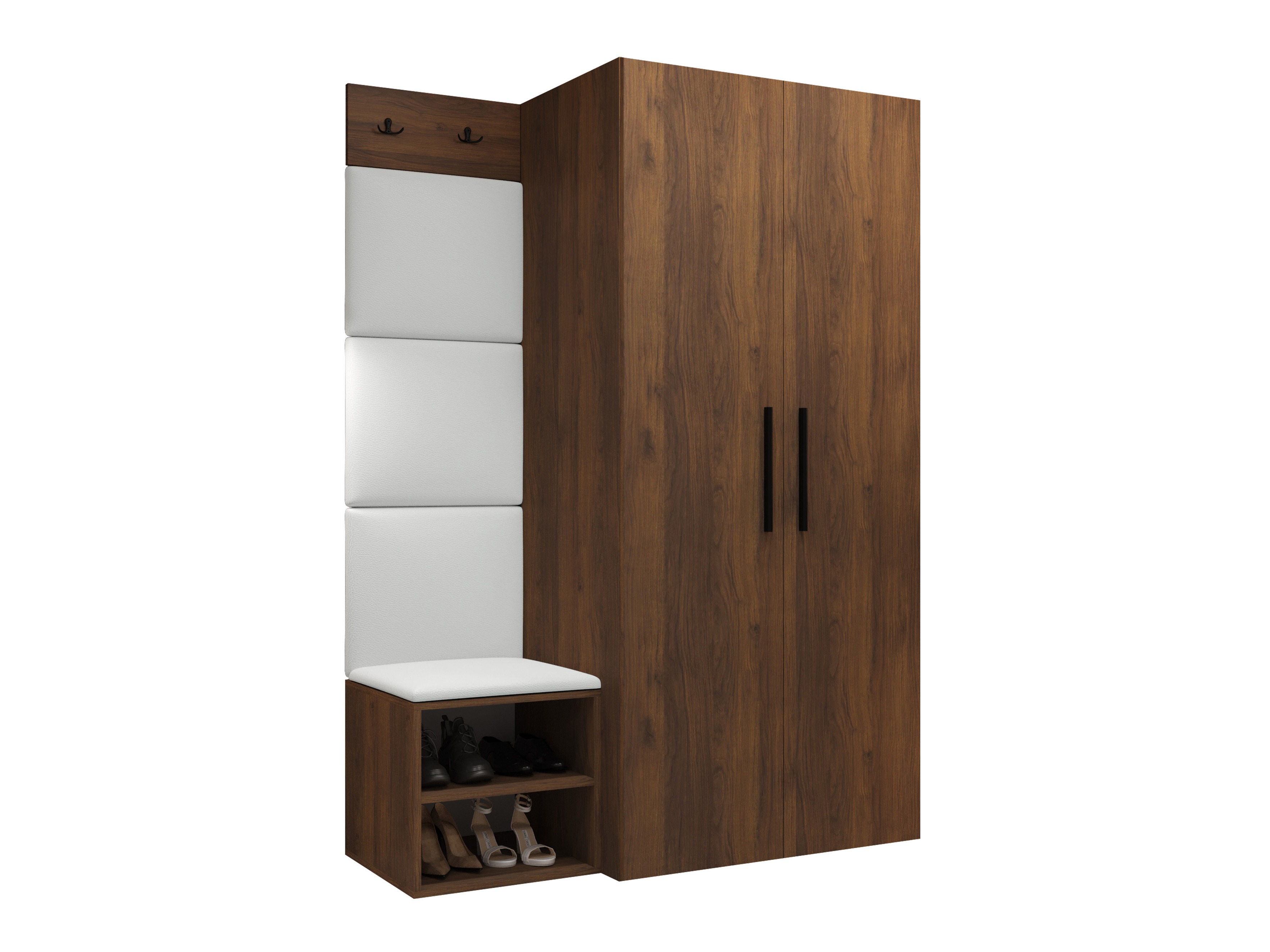 Set arredo da corridoio Nitos IV (Noce)