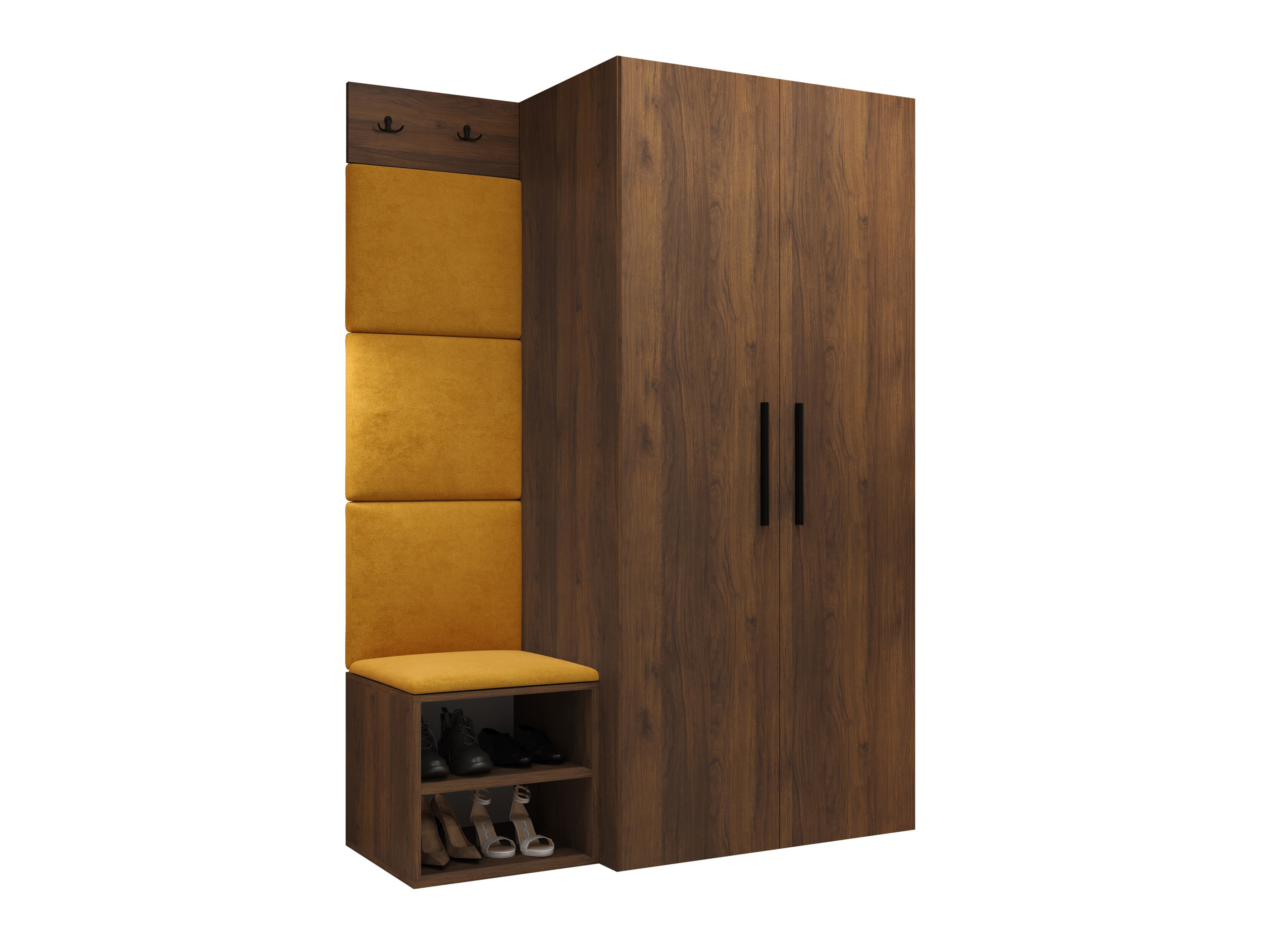 Set arredo da corridoio Nitos IV (Noce)