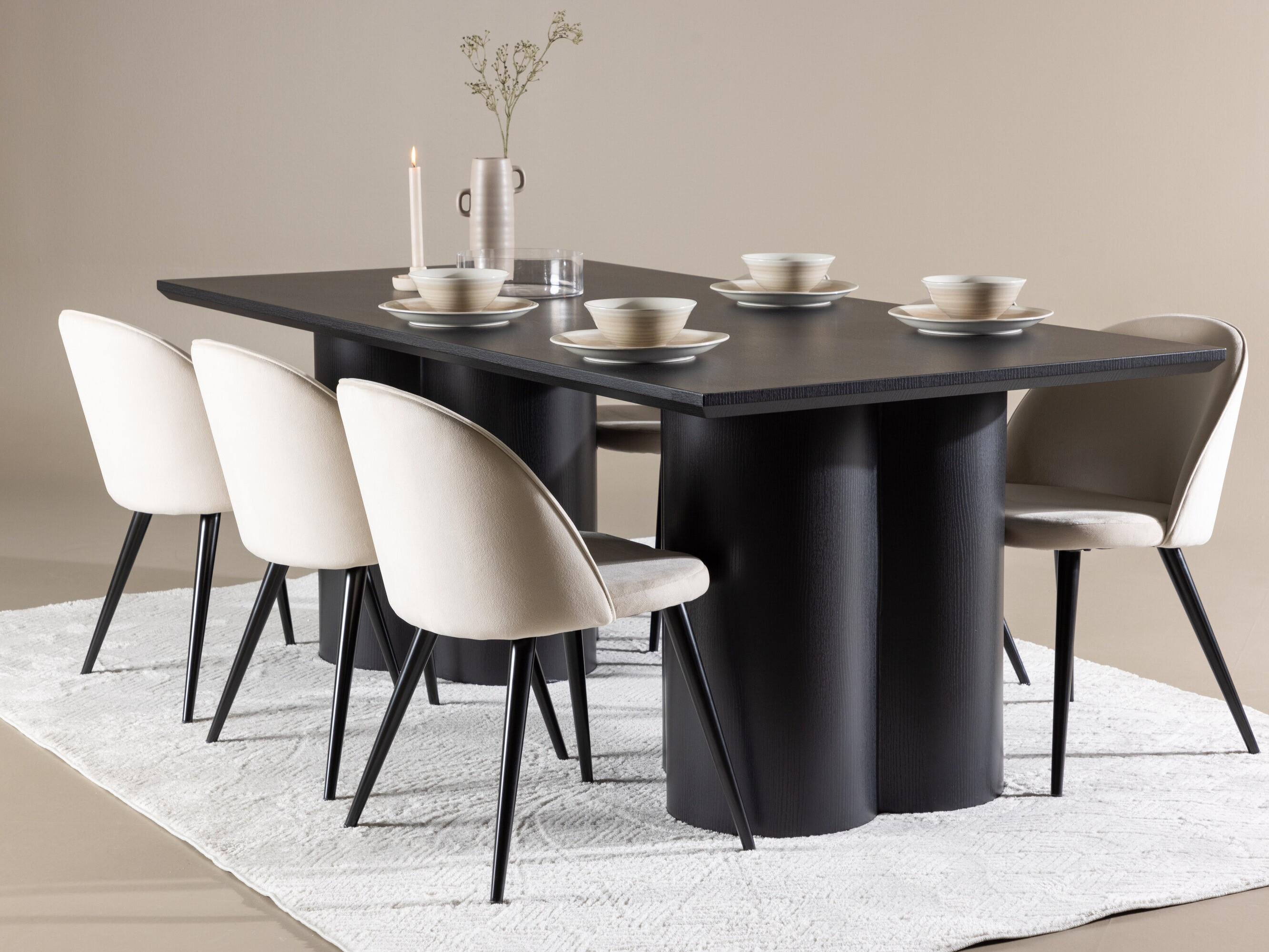 Set sala da pranzo Dallas 5330 (Nero)