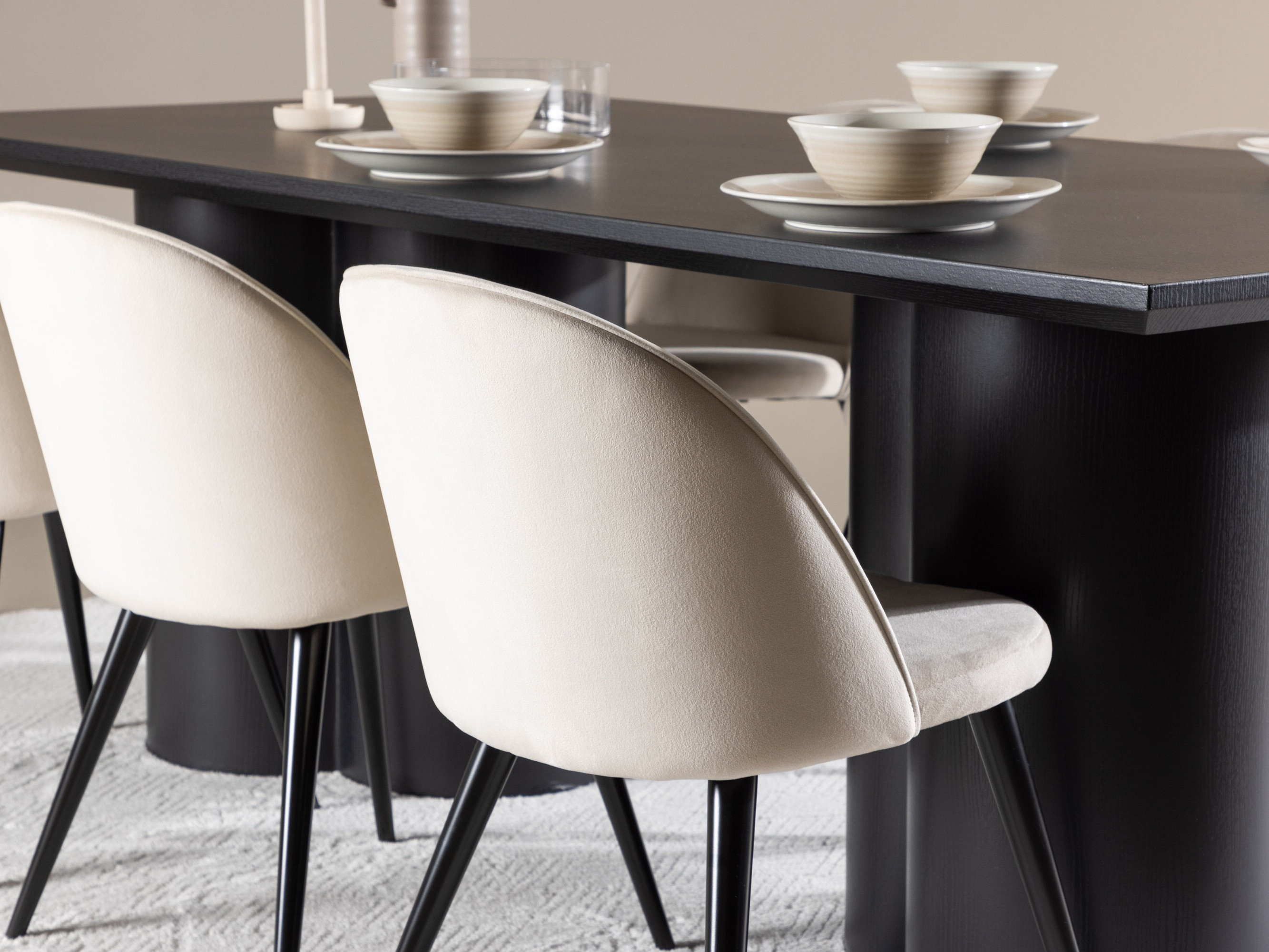 Set sala da pranzo Dallas 5330 (Nero)