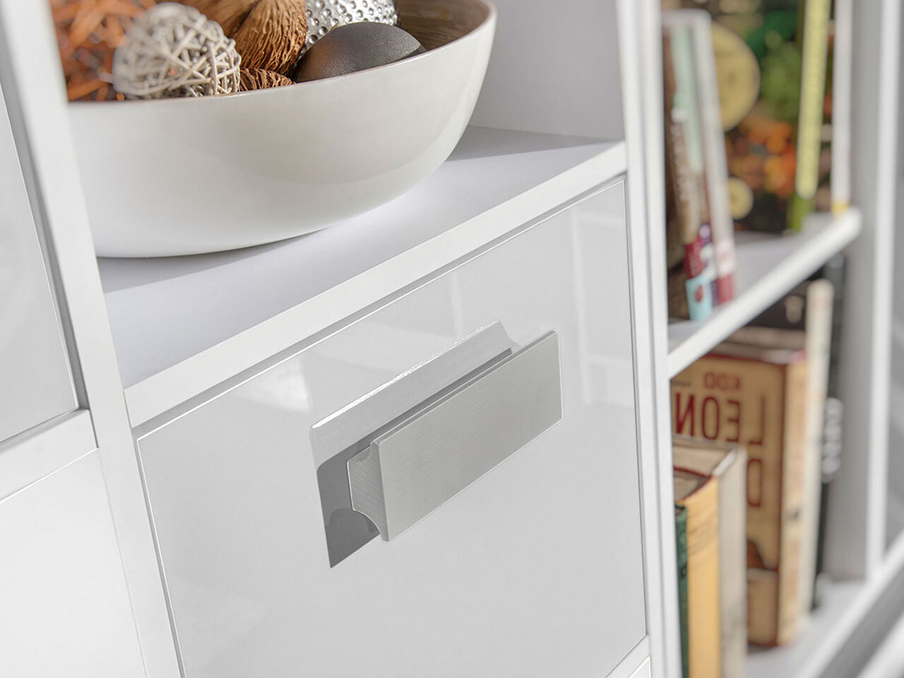 Set Camerette per bambini Merevari 108 (Bianco + Bianco lucido + Grigio)
