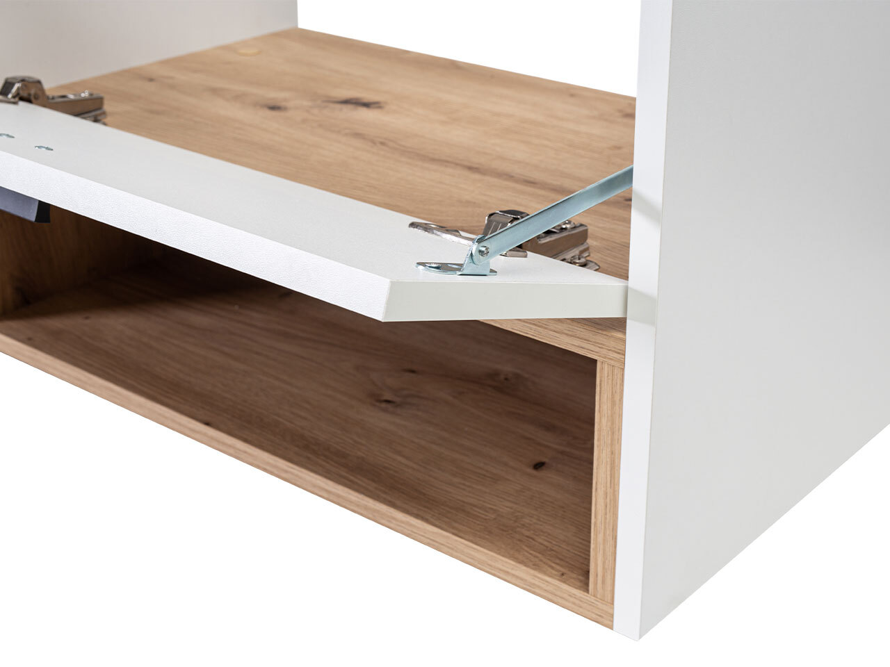 Set bagno Velum I (Bianco + Rovere Artisan)