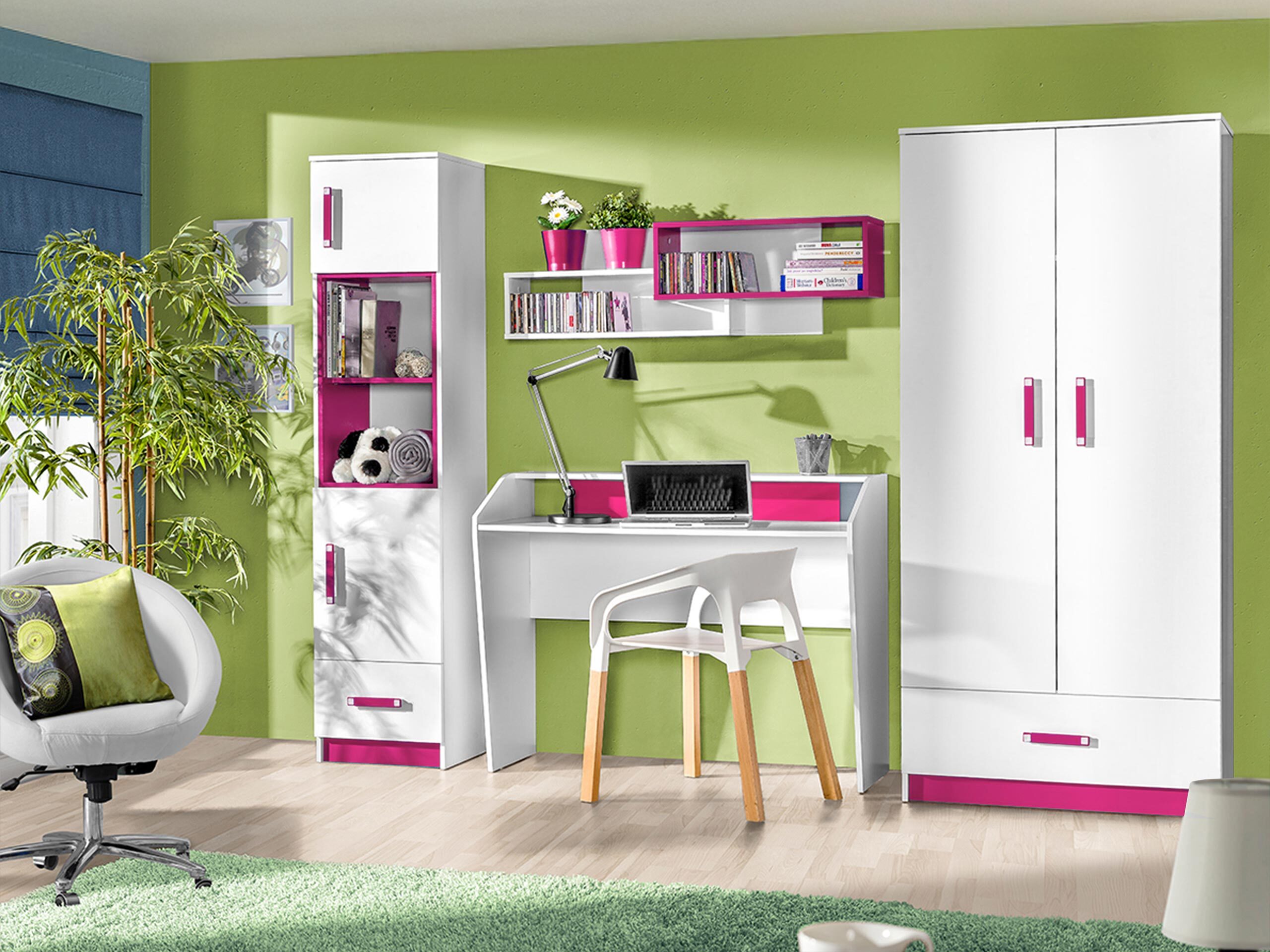 Set Camerette per bambini Sorviru 106 (Bianco + Fucsia)