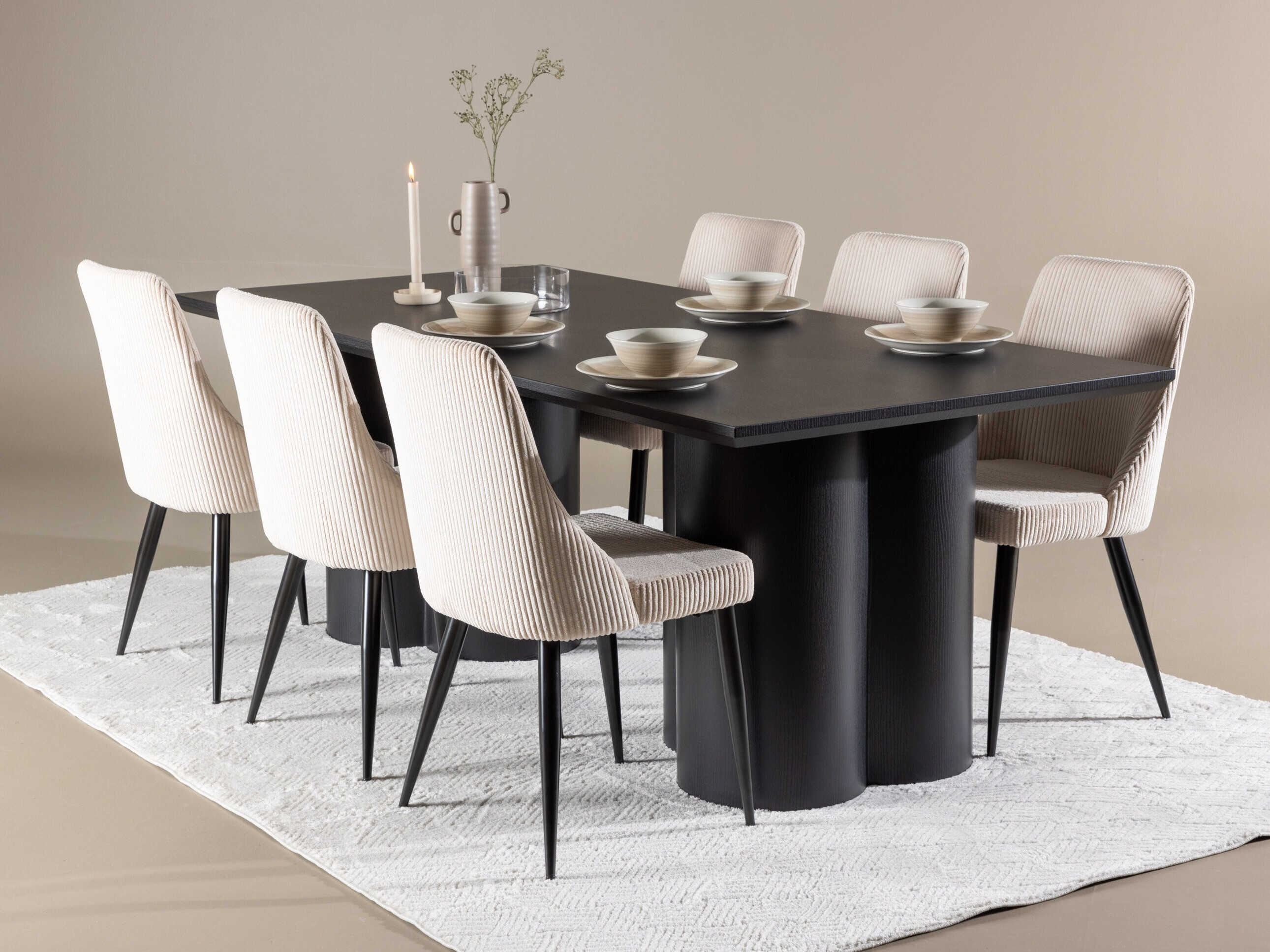 Set sala da pranzo Dallas 5179 (Nero)