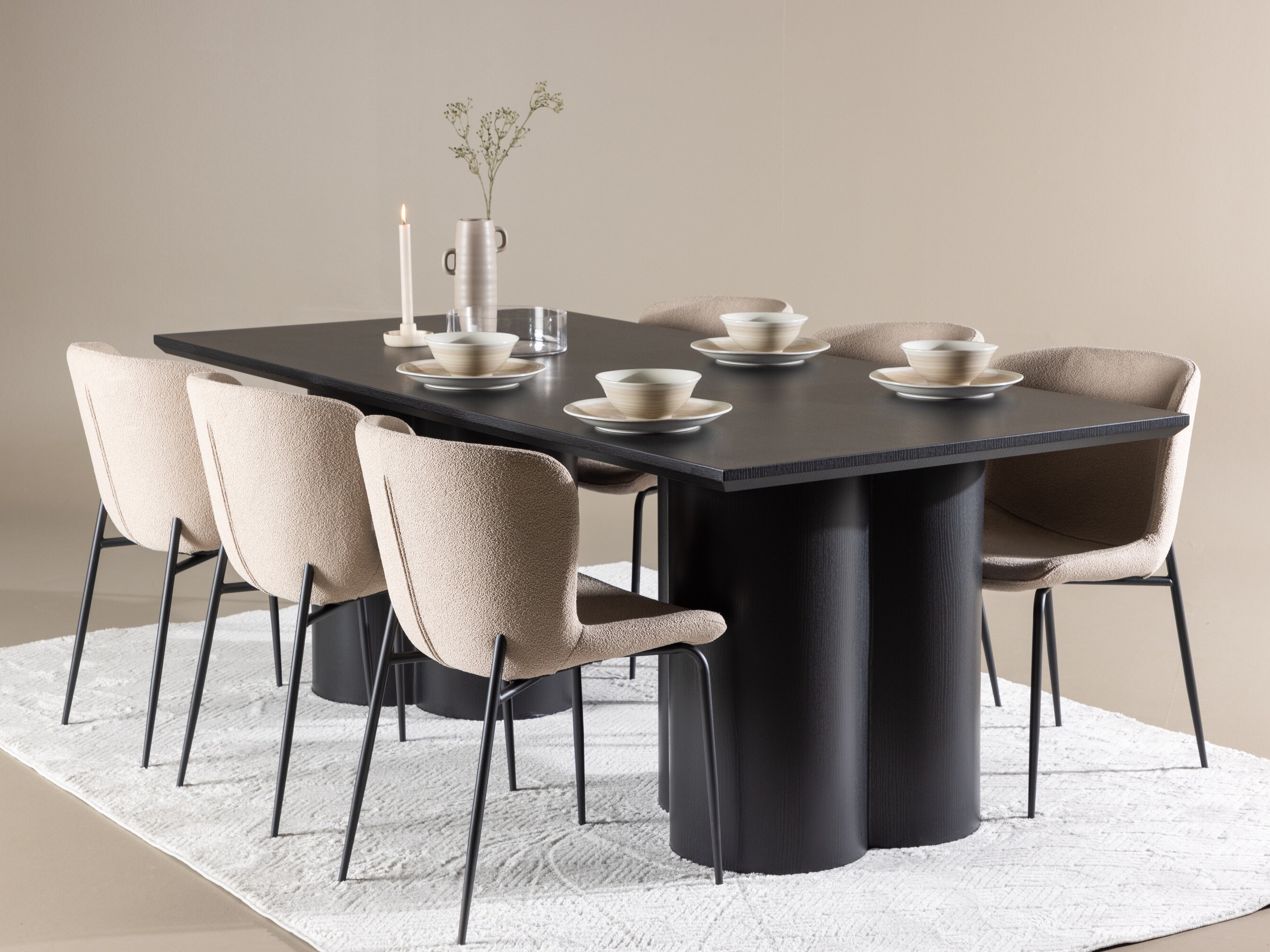 Set sala da pranzo Dallas 5343 (Beige)
