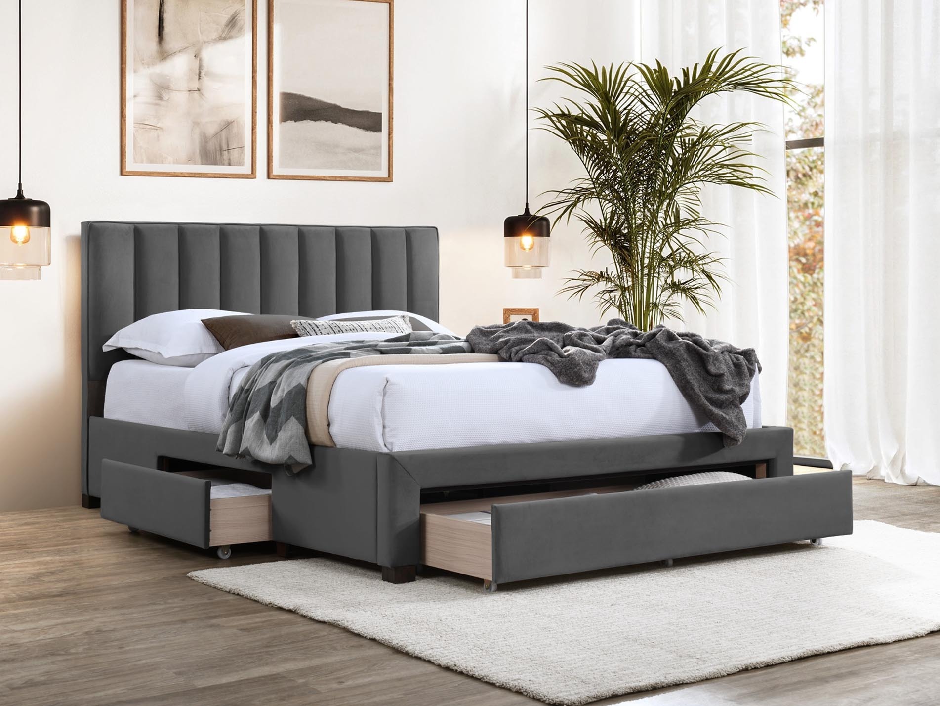 Letto Houston Fides (Grigio)