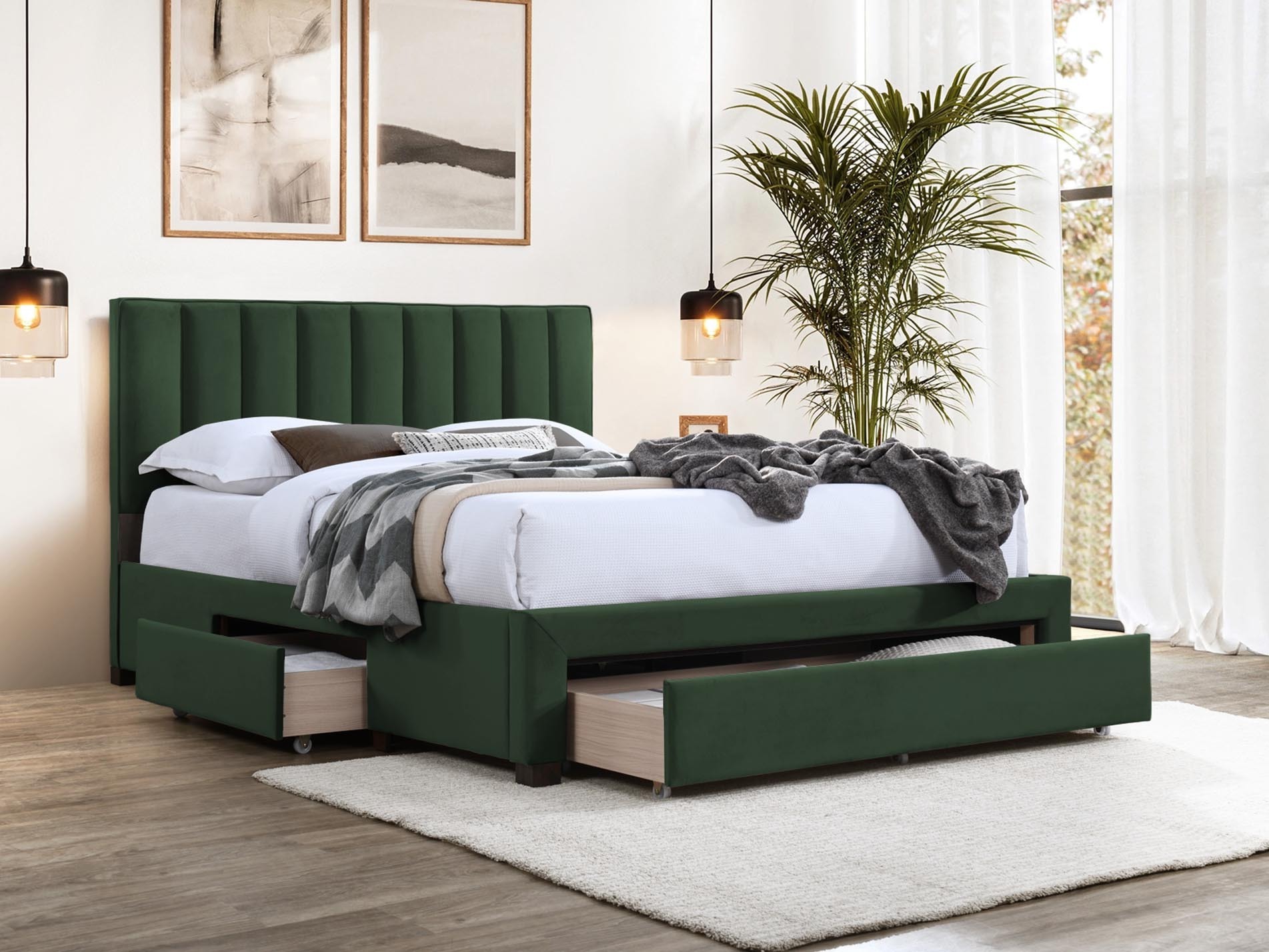 Letto Houston Fides (Verde scuro)