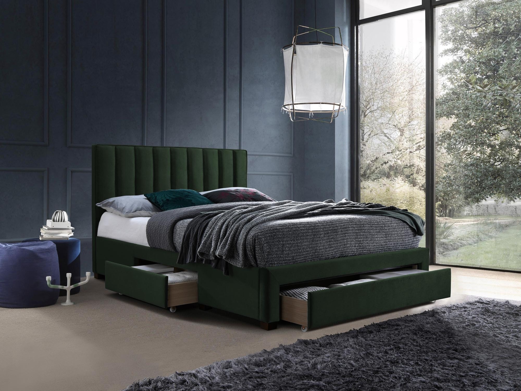 Letto Houston Fides (Verde scuro)