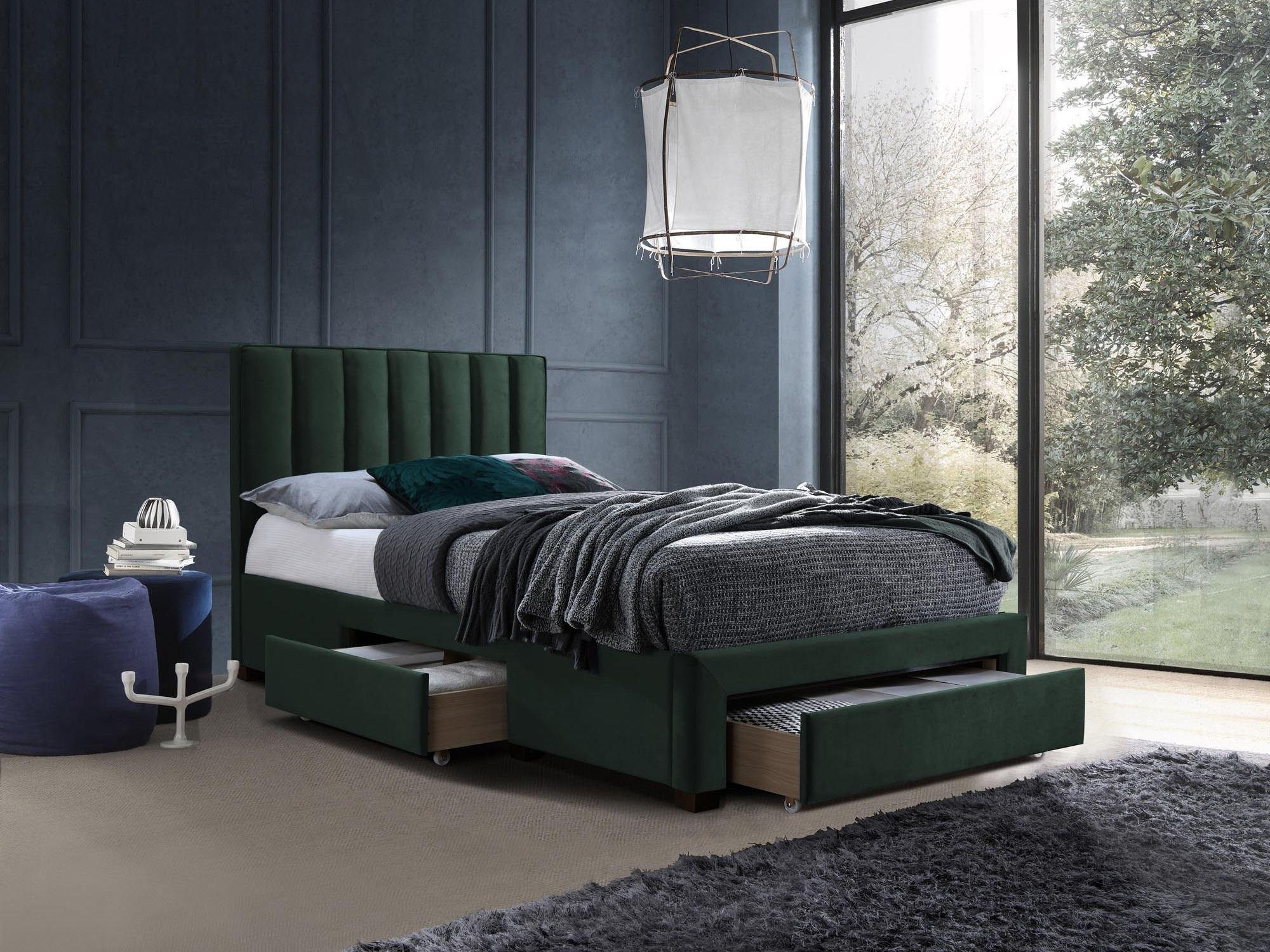 Letto Houston Fides (Verde scuro)