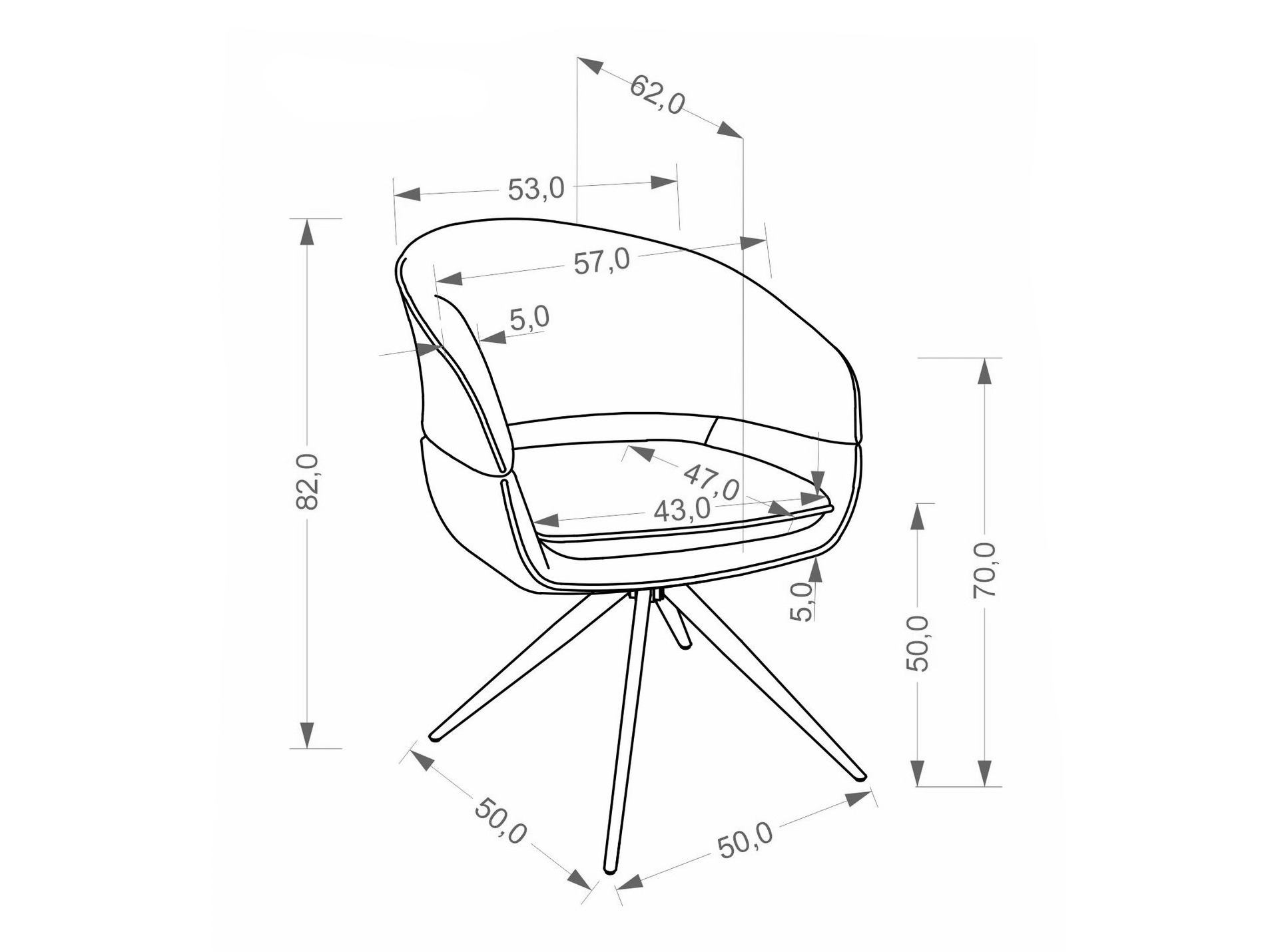 Sedia Houston 2154 (Monte 26)