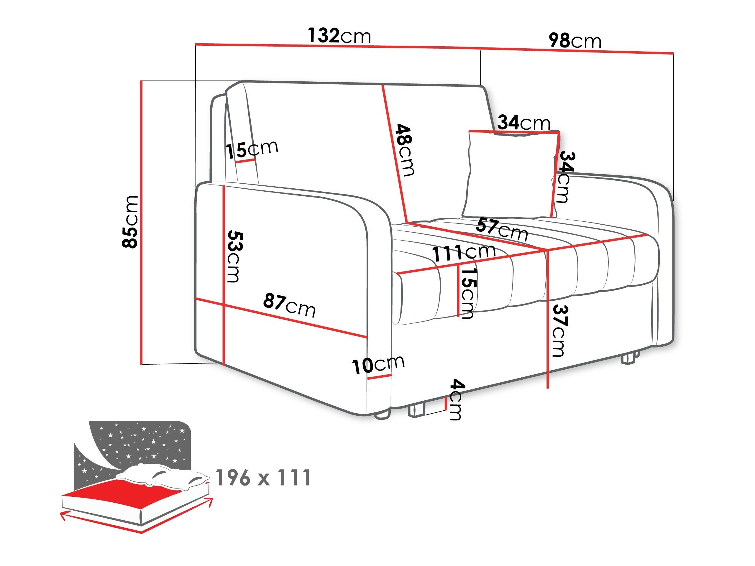 Divano letto Columbus 259 (Polo 882)