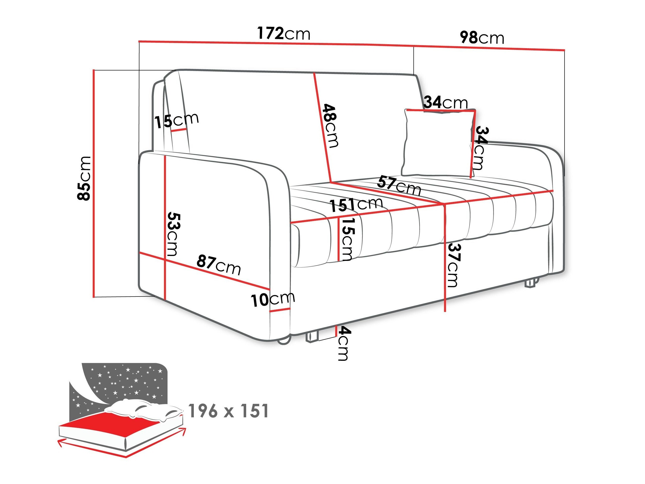 Divano letto Columbus 261 (Polo 872)