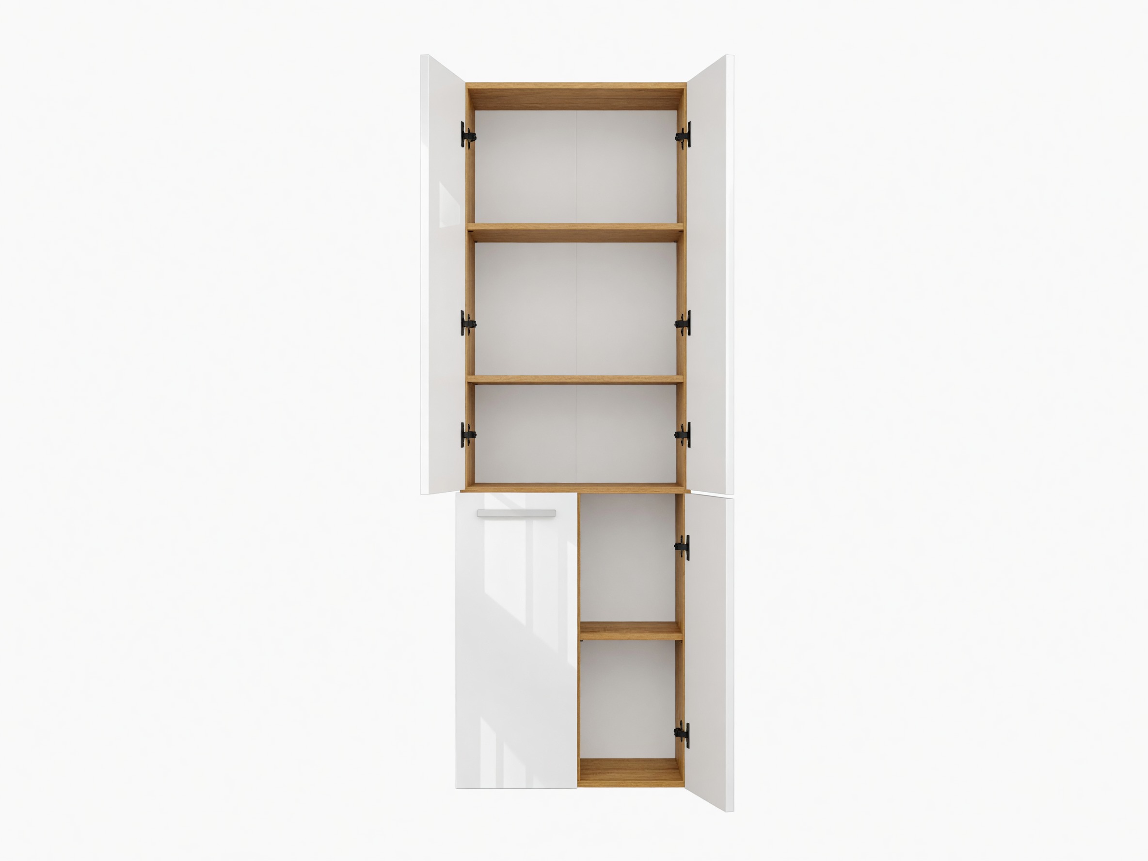 Mobiletto del bagno Nolmaru 100 (Rovere Artisan + Bianco lucido)
