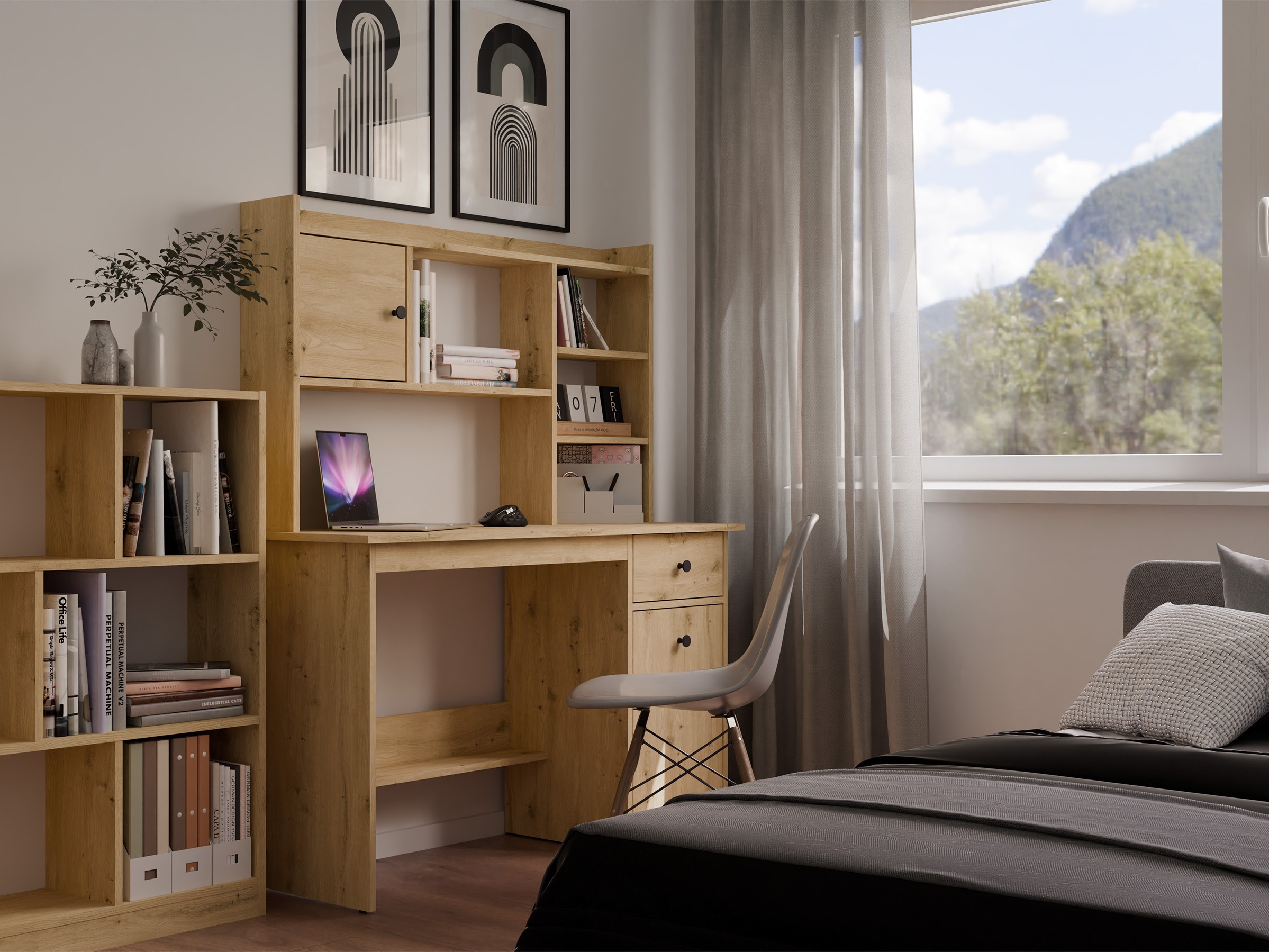 Scrivania da ufficio Mandeville 376 (Rovere Artisan)