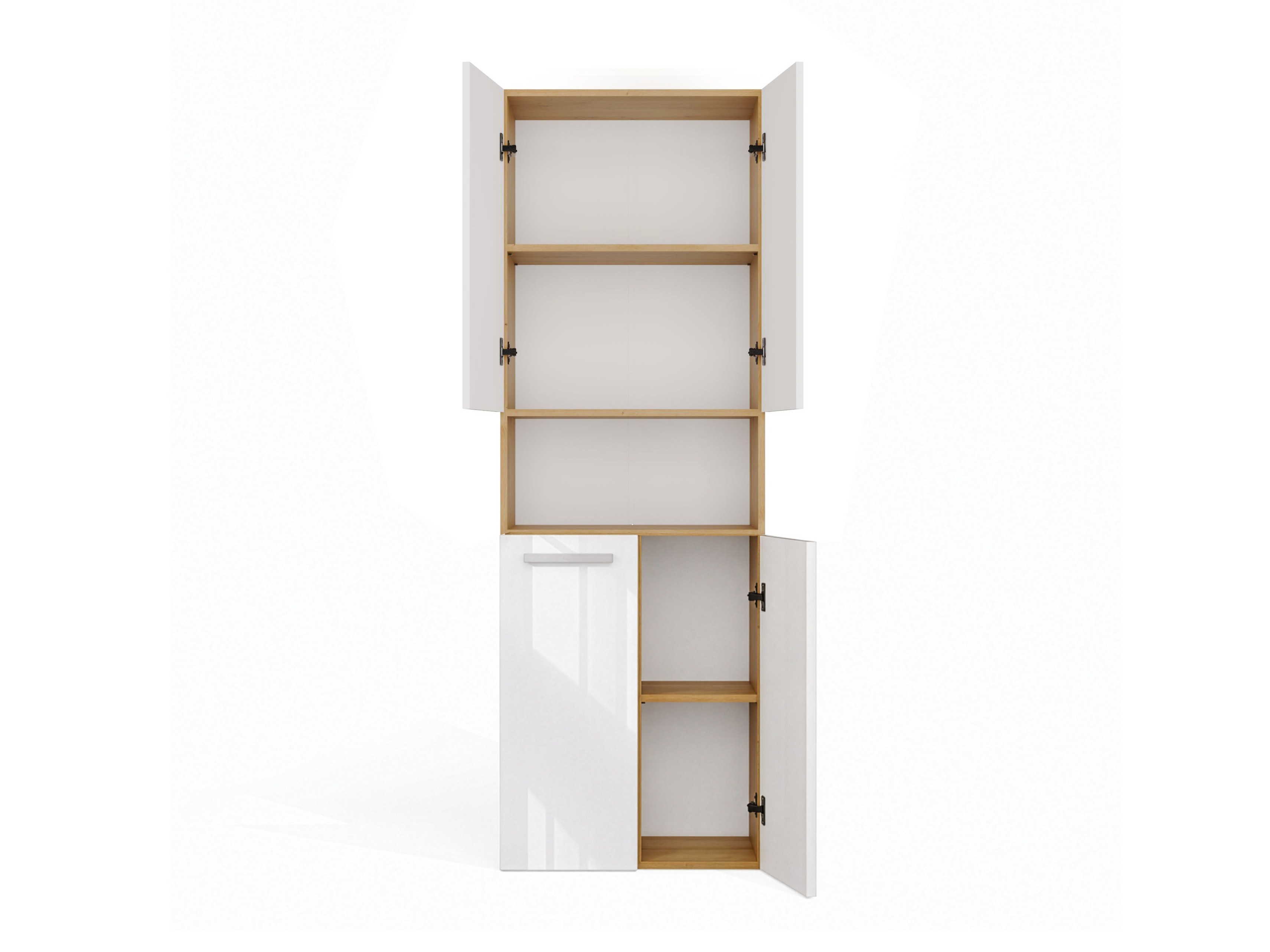 Mobiletto del bagno Nolmaru 101 (Rovere Artisan + Bianco lucido)