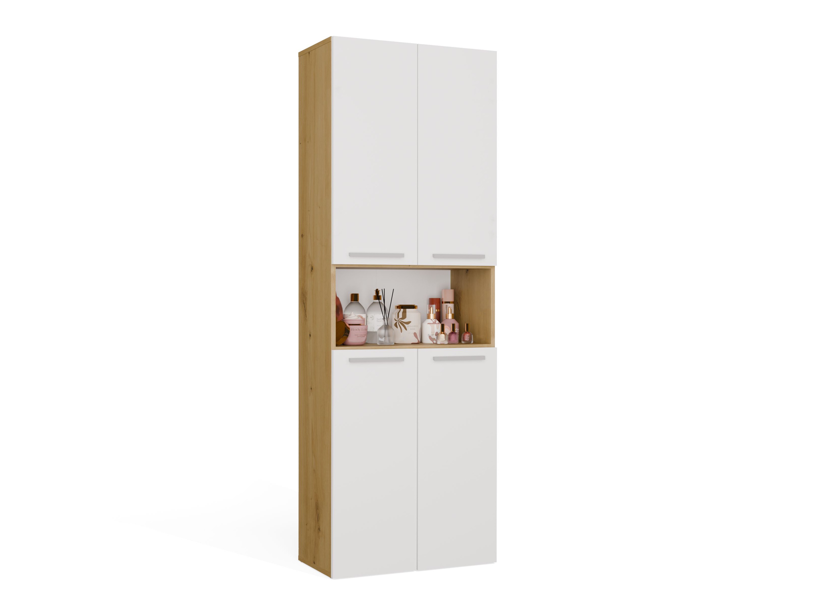 Mobiletto del bagno Nolmaru 101 (Rovere Artisan + Bianco)