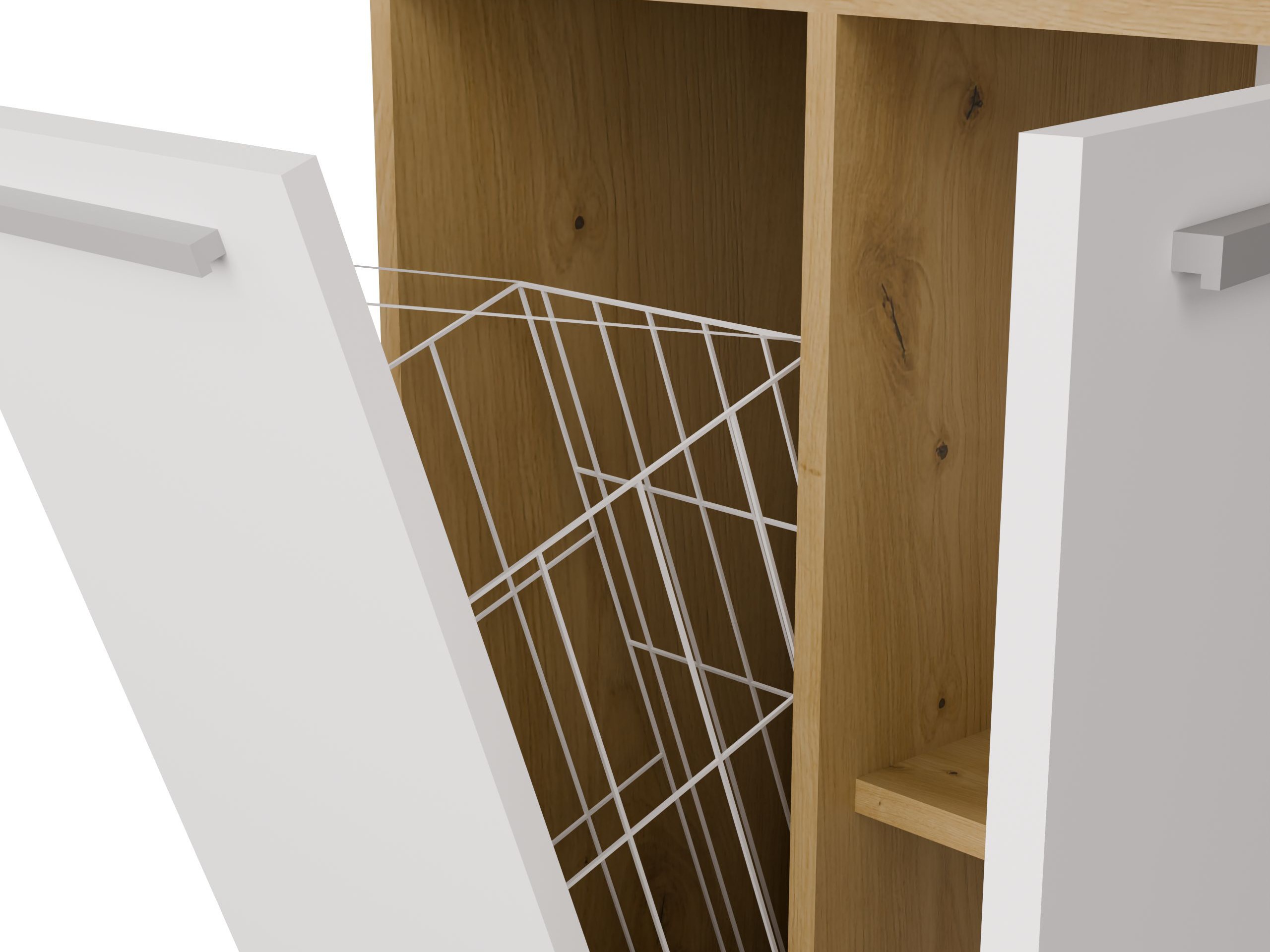 Mobiletto del bagno Nolmaru 101 (Rovere Artisan + Bianco)