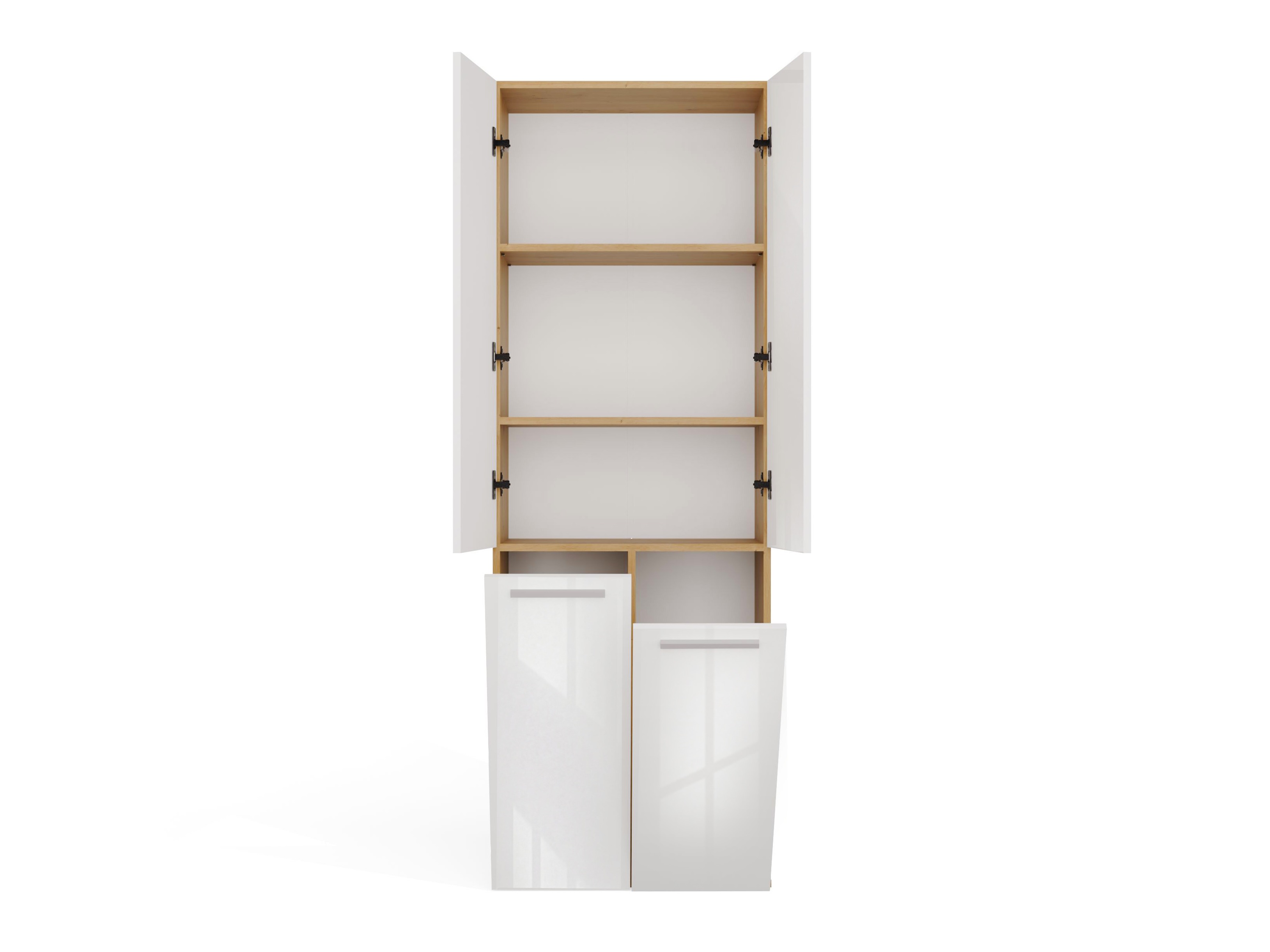 Mobiletto del bagno Nolmaru 102 (Rovere Artisan + Bianco lucido)
