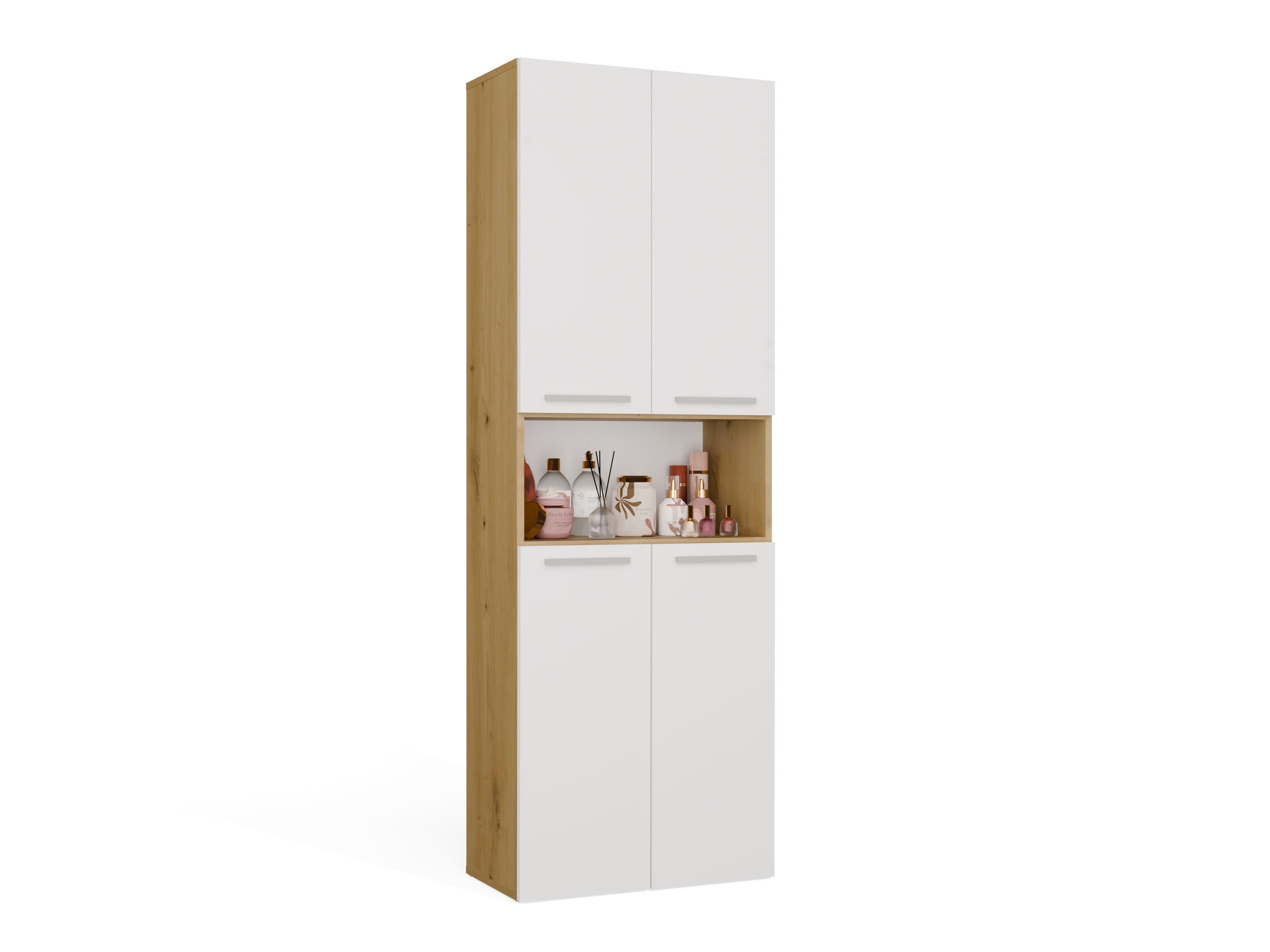 Mobiletto del bagno Nolmaru 103 (Rovere Artisan + Bianco)