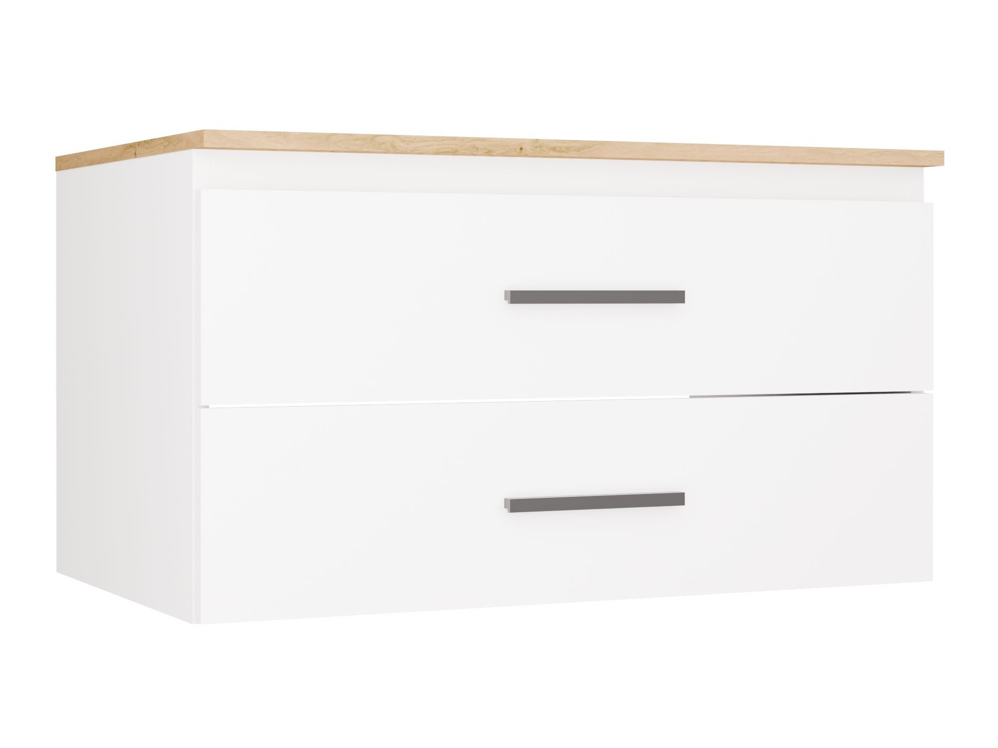 Comodino da bagno per lavandino Nolmaru 113 (Rovere Artisan + Bianco)