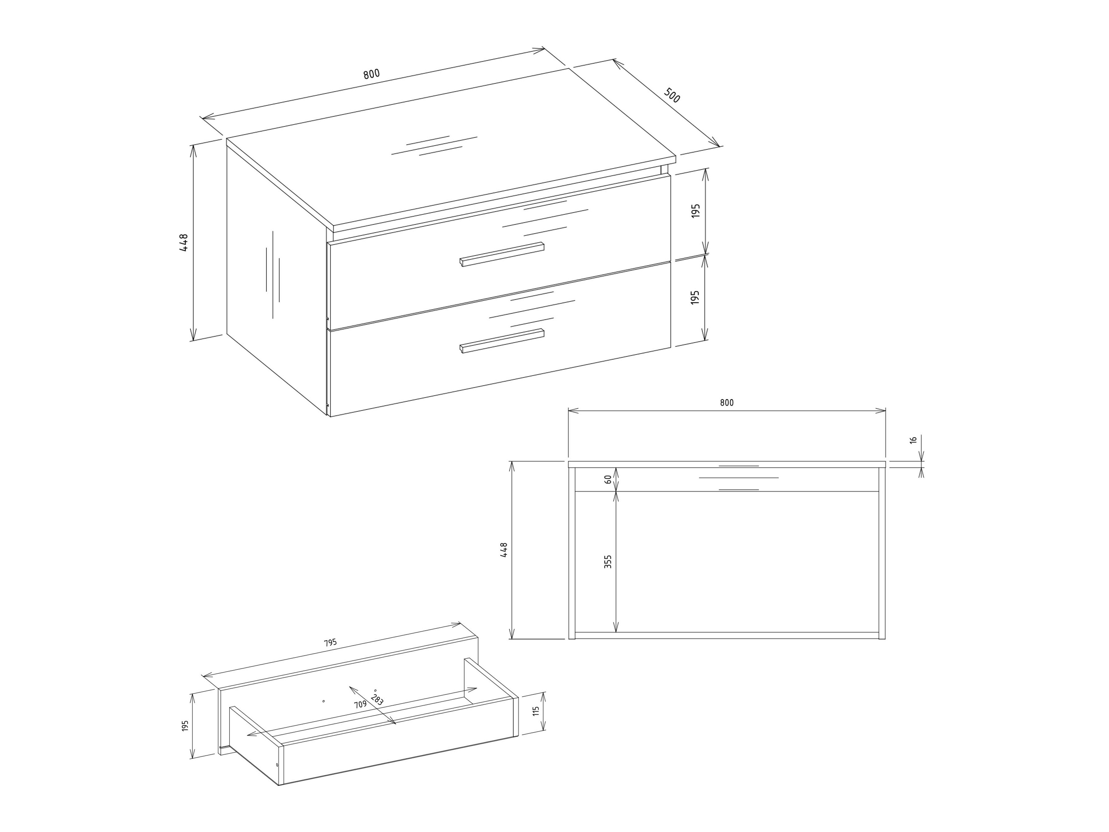 Comodino da bagno per lavandino Nolmaru 113 (Rovere Artisan)
