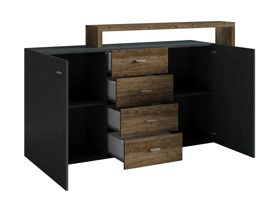 Cassettiera Lutiva 106 (Antracite + Ribbeck quercia)