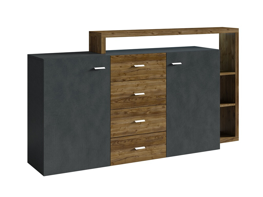 Cassettiera Lutiva 106 (Matera grigio + Abete scuro)