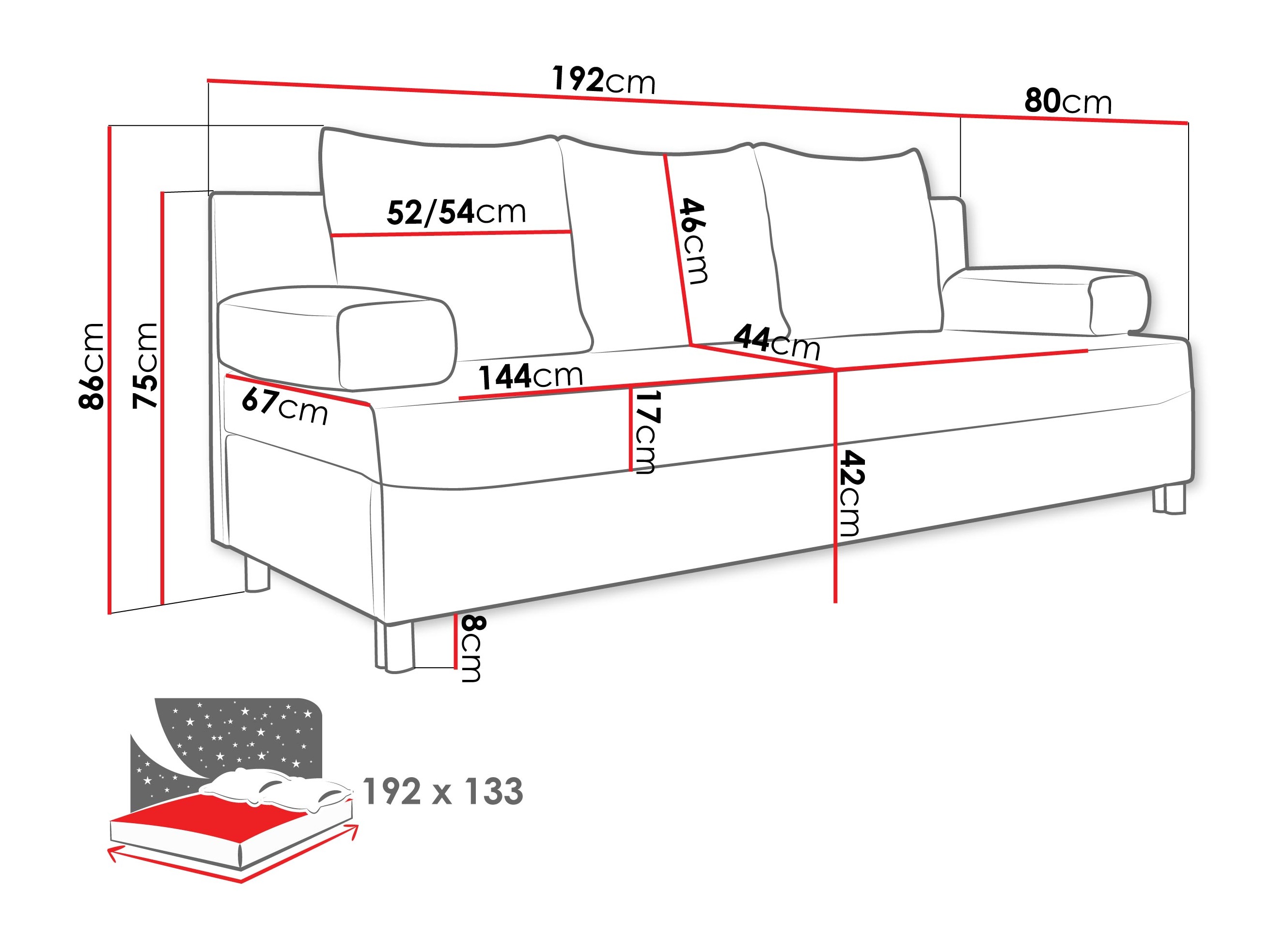 Divano letto Comfivo Artes (Bella 05)