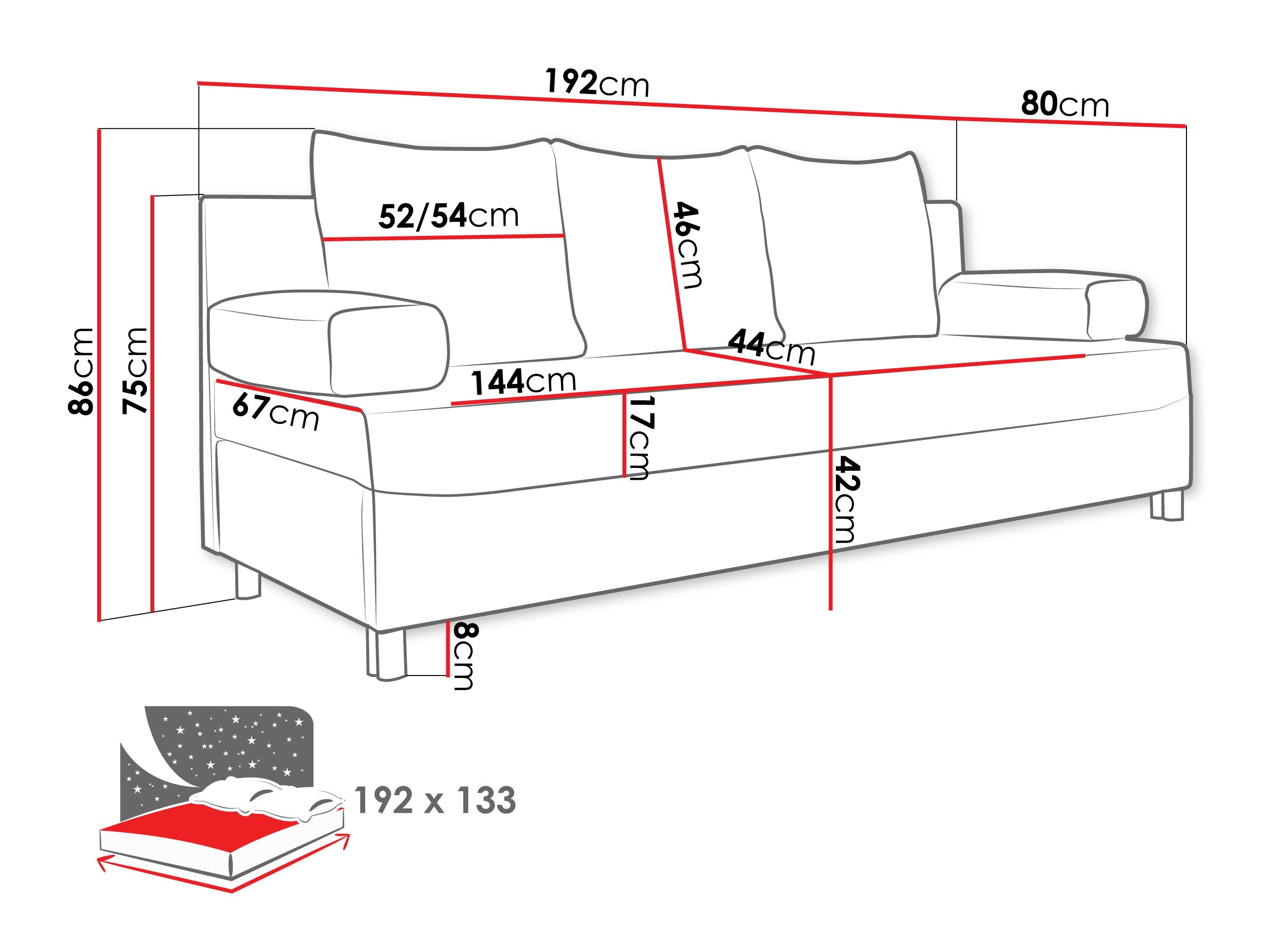 Divano letto Comfivo Artes (Margo 227.09)