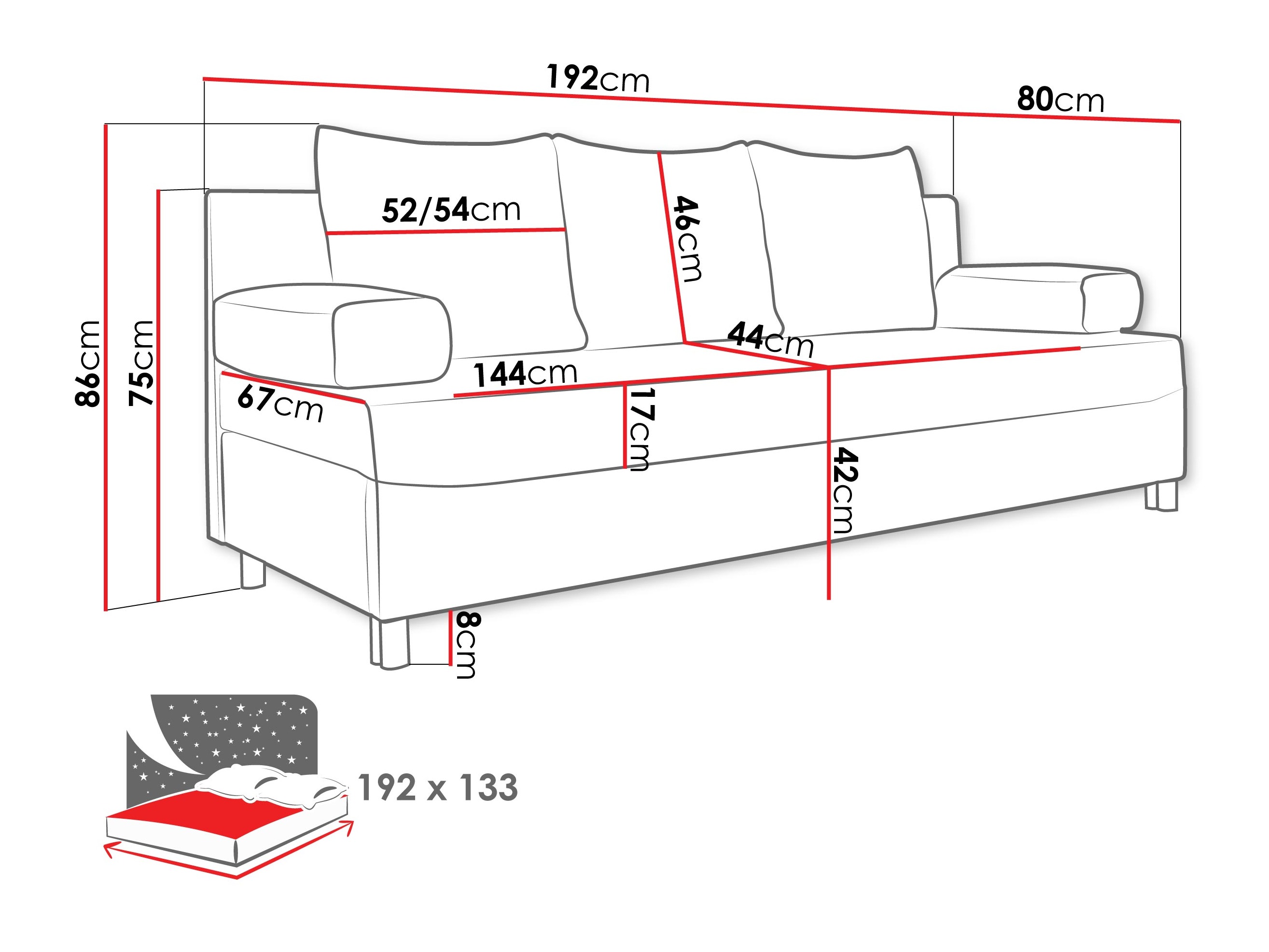 Divano letto Comfivo Artes (Wave 09)