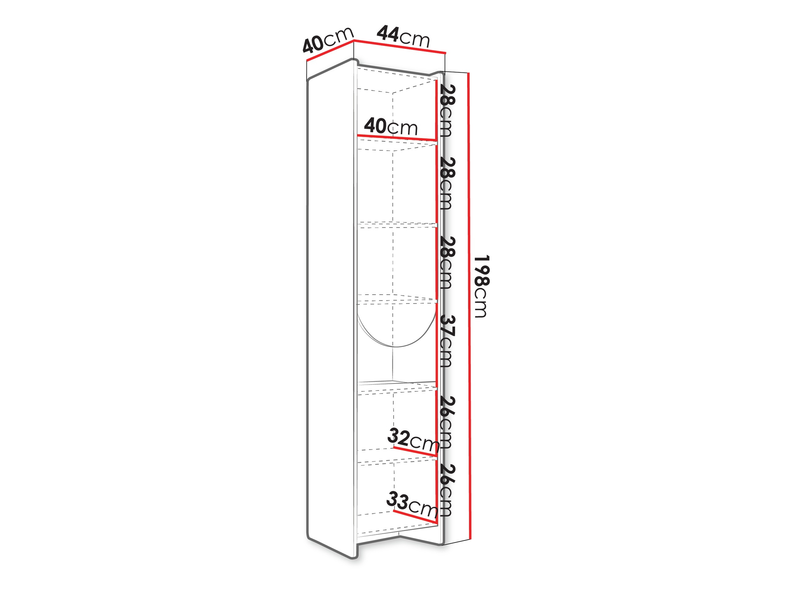 Scaffale Fivelbi 103 (Fucsia)