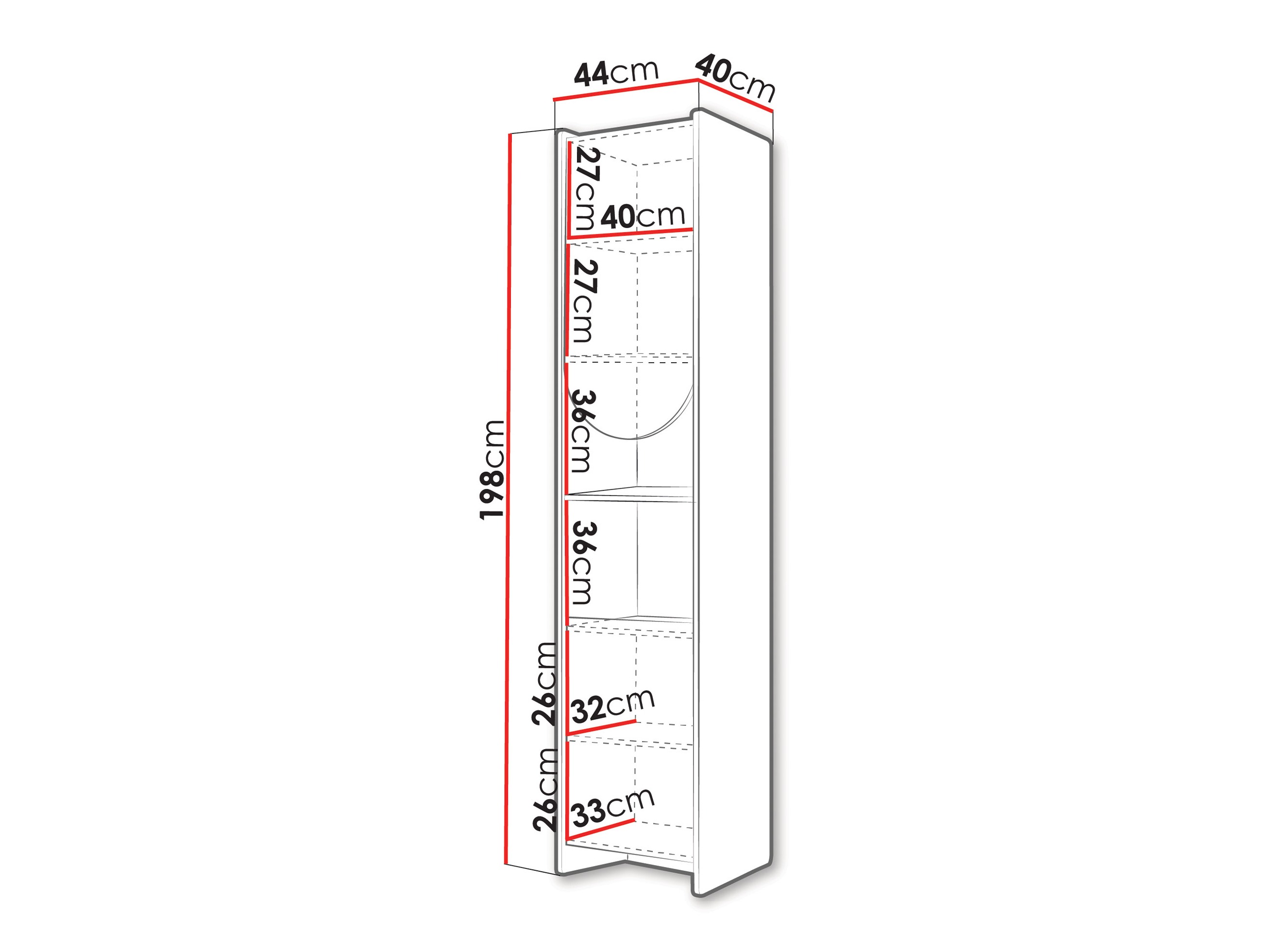Scaffale Fivelbi 104 (Fucsia)