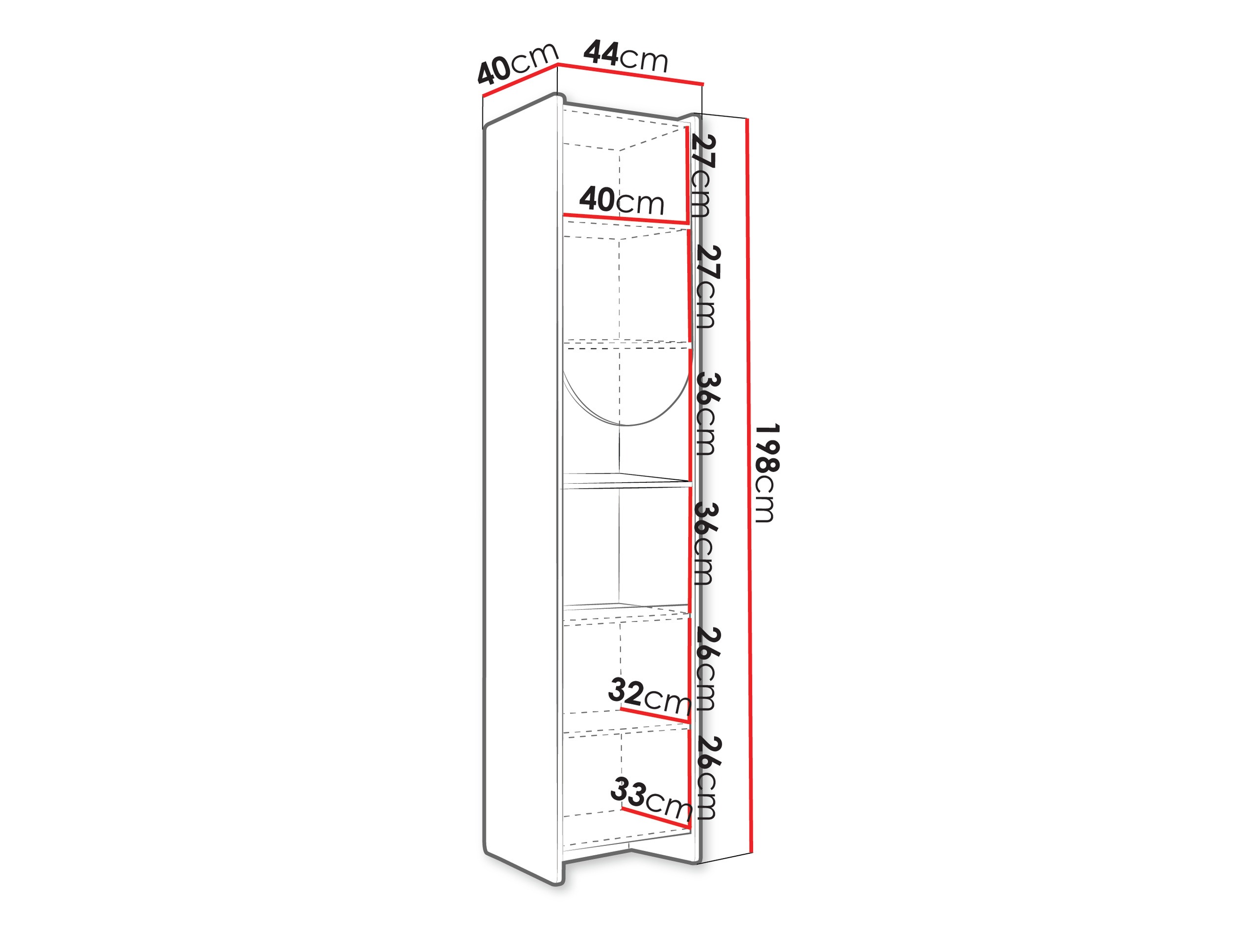 Scaffale Fivelbi 104 (Fucsia)