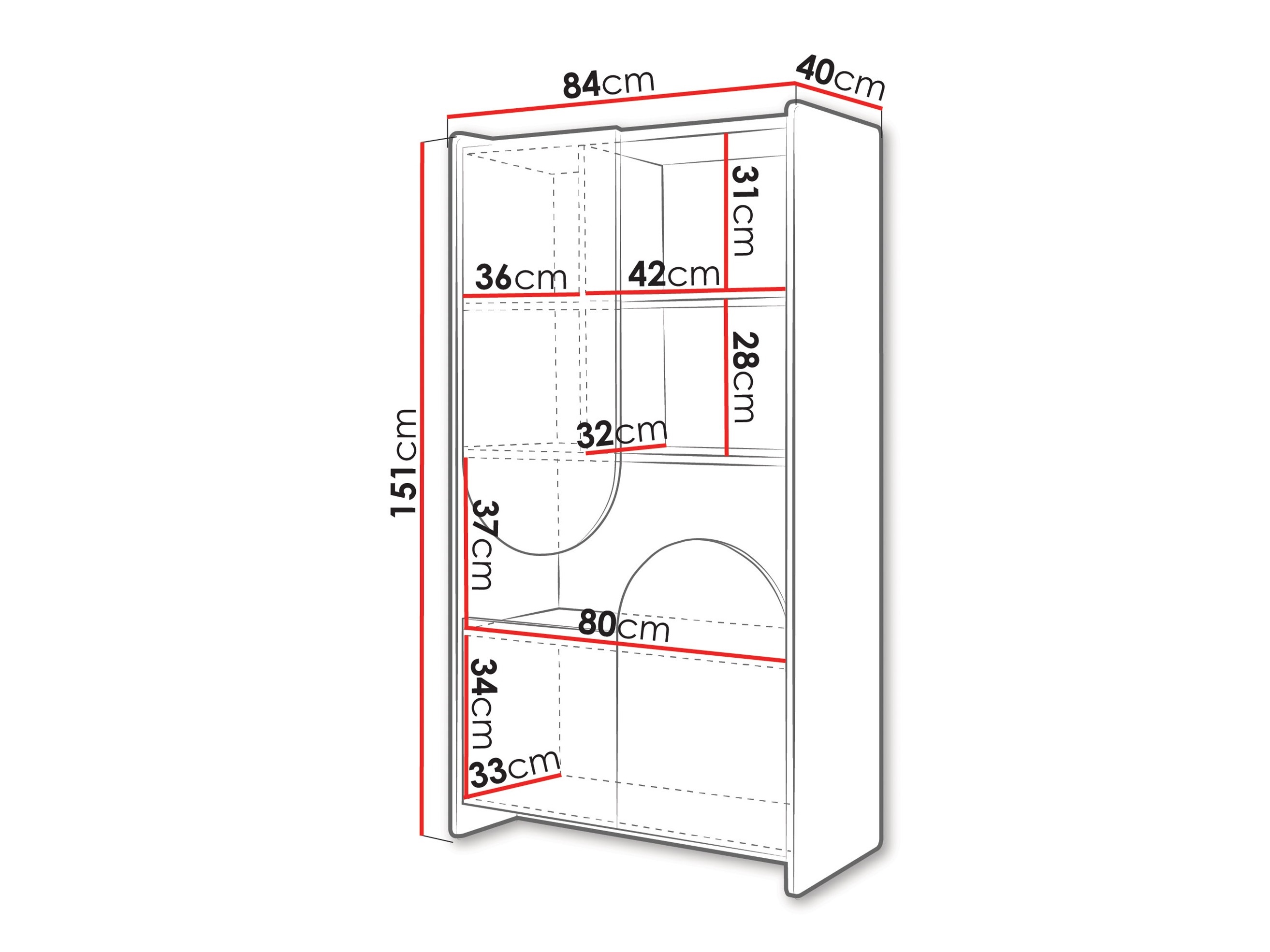 Scaffale Fivelbi 106 (Fucsia)