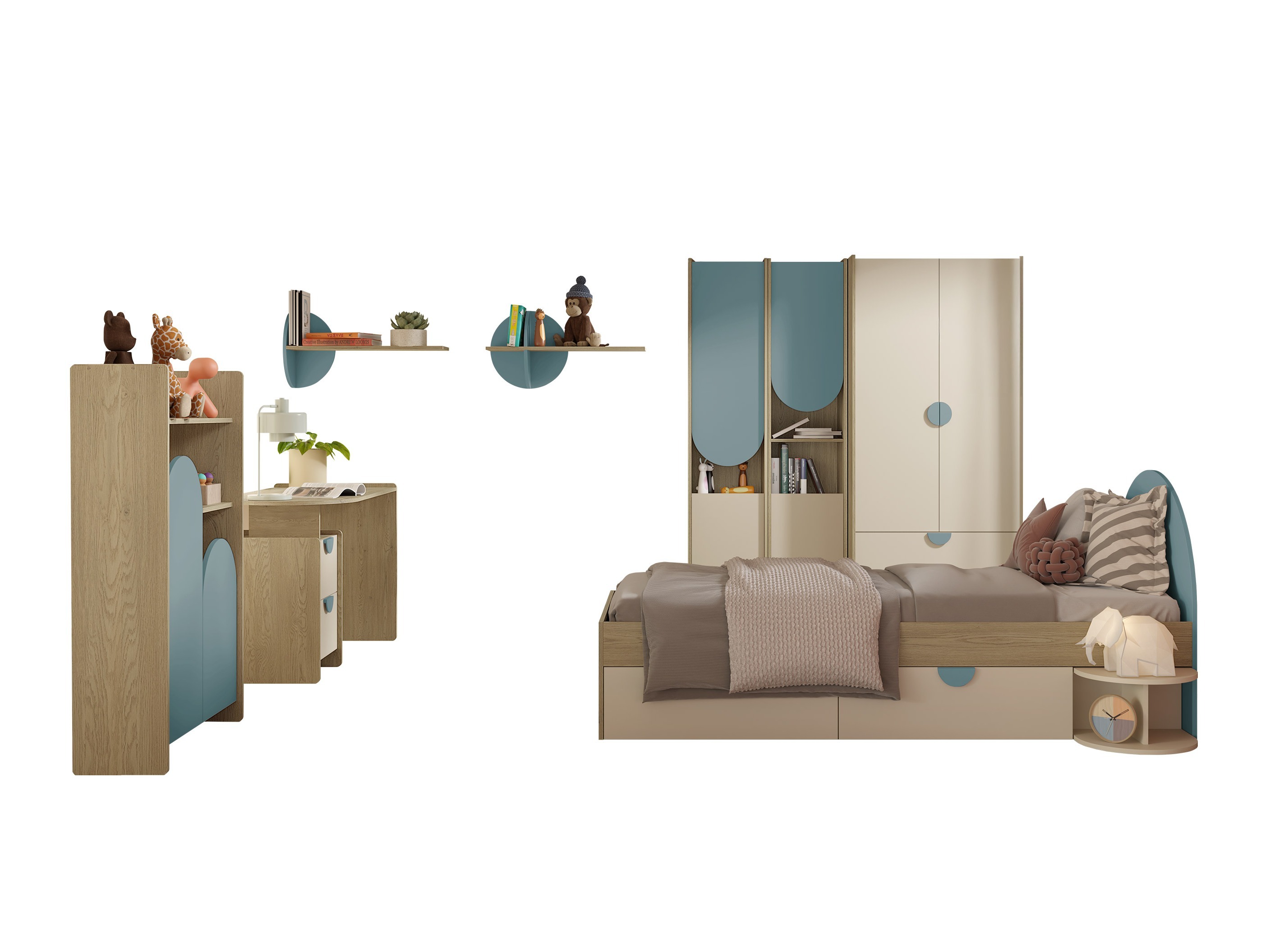 Set Camerette per bambini Fivelbi 117 (Blu)