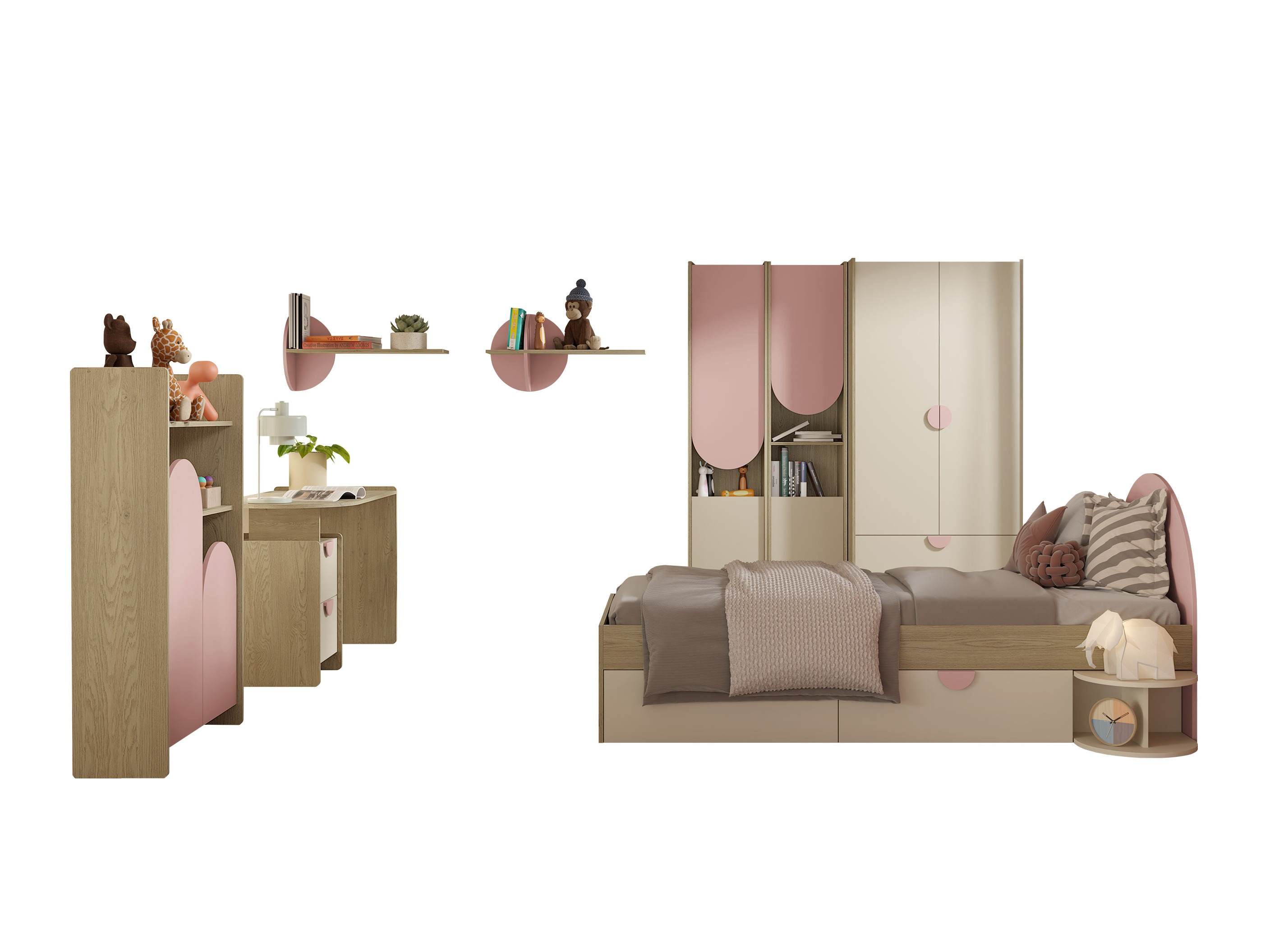 Set Camerette per bambini Fivelbi 117 (Fucsia)