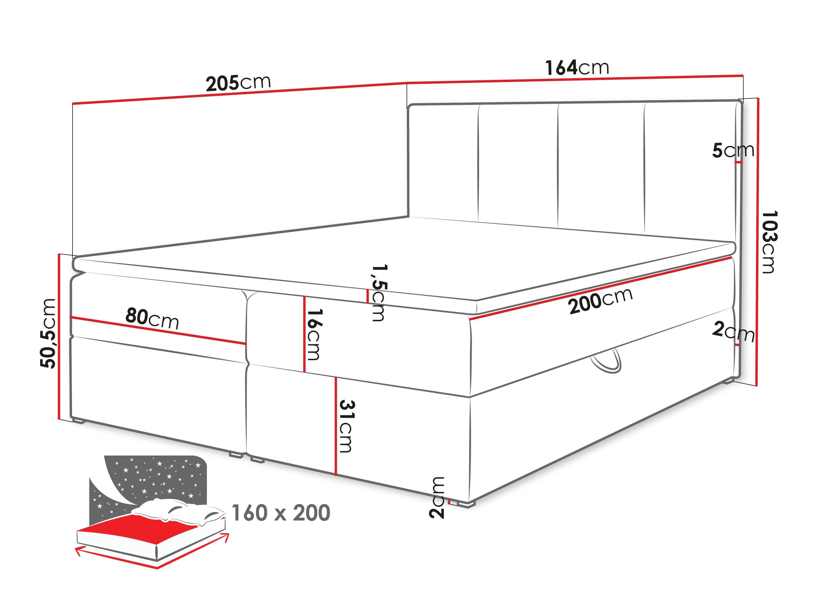 Letto continentale Oppidum (Polo 891)