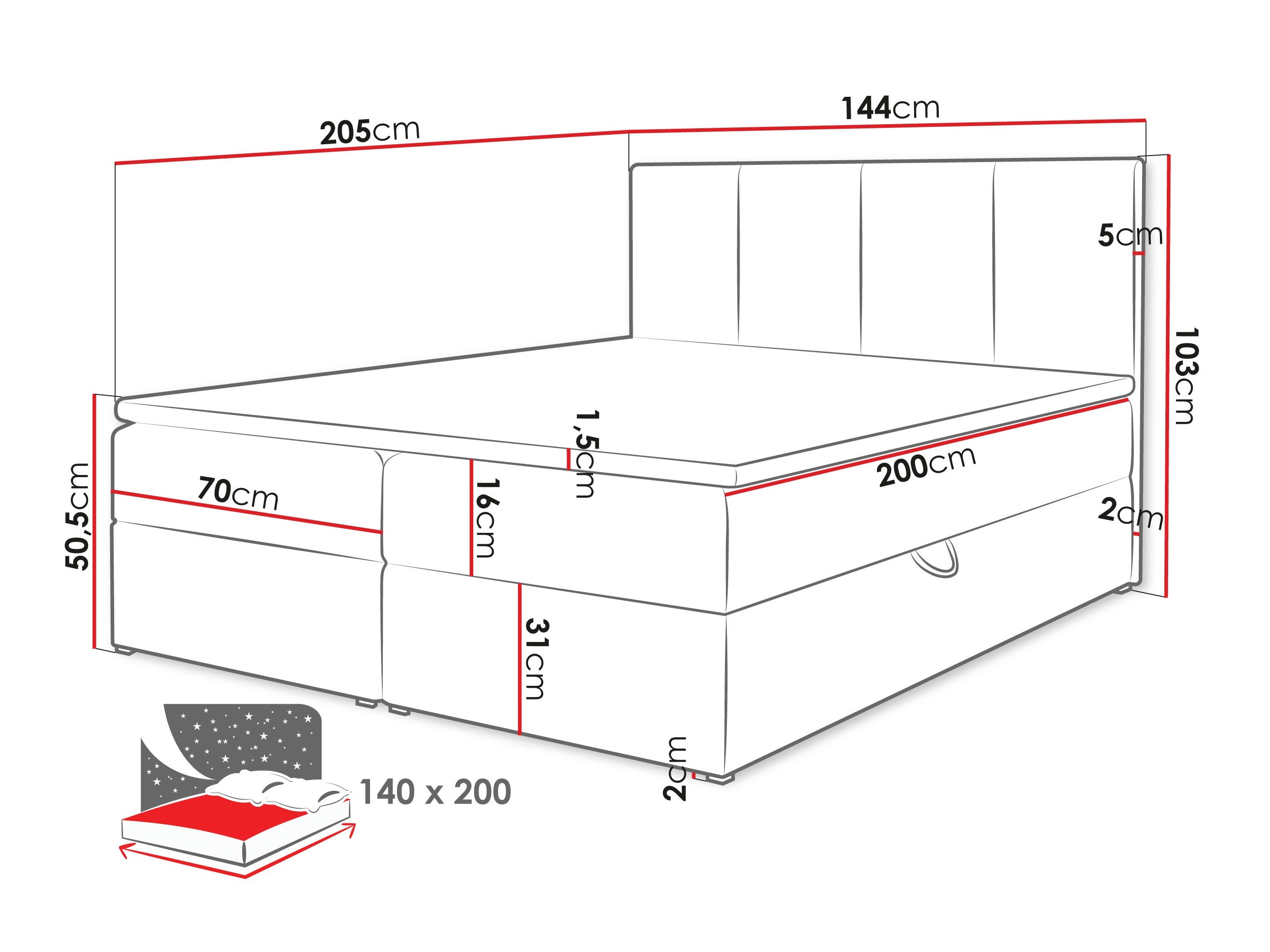 Letto continentale Oppidum (Polo 894)