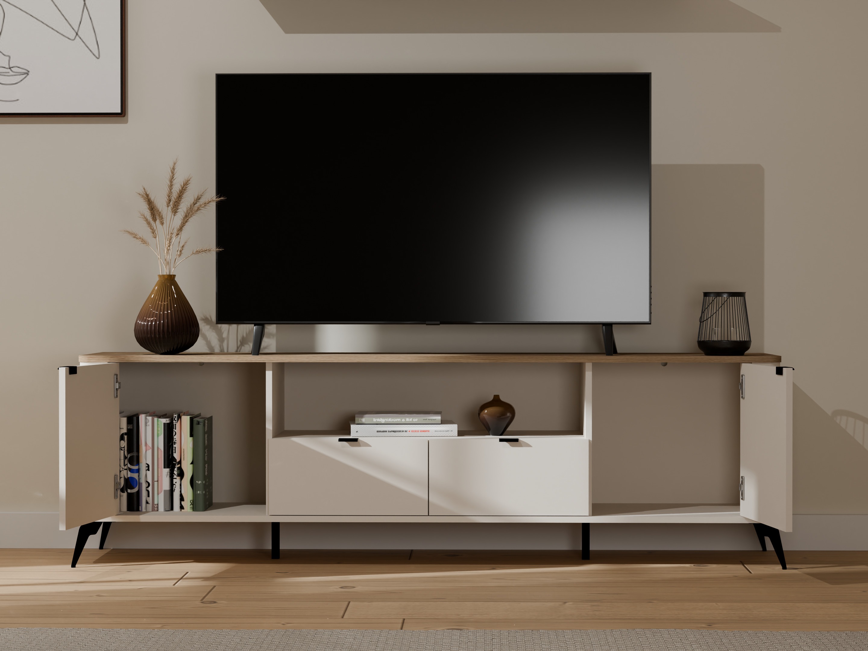 Mobile porta TV Soavie 108 (Cachemire + Quercia)