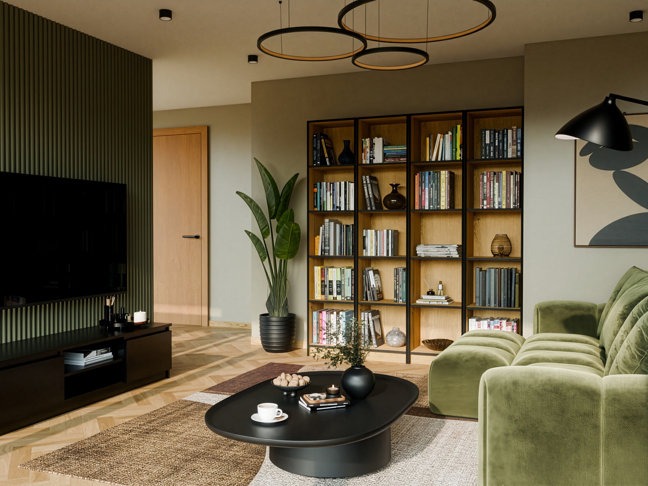 Scaffale Mandeville 183 (Rovere Artisan + Nero)