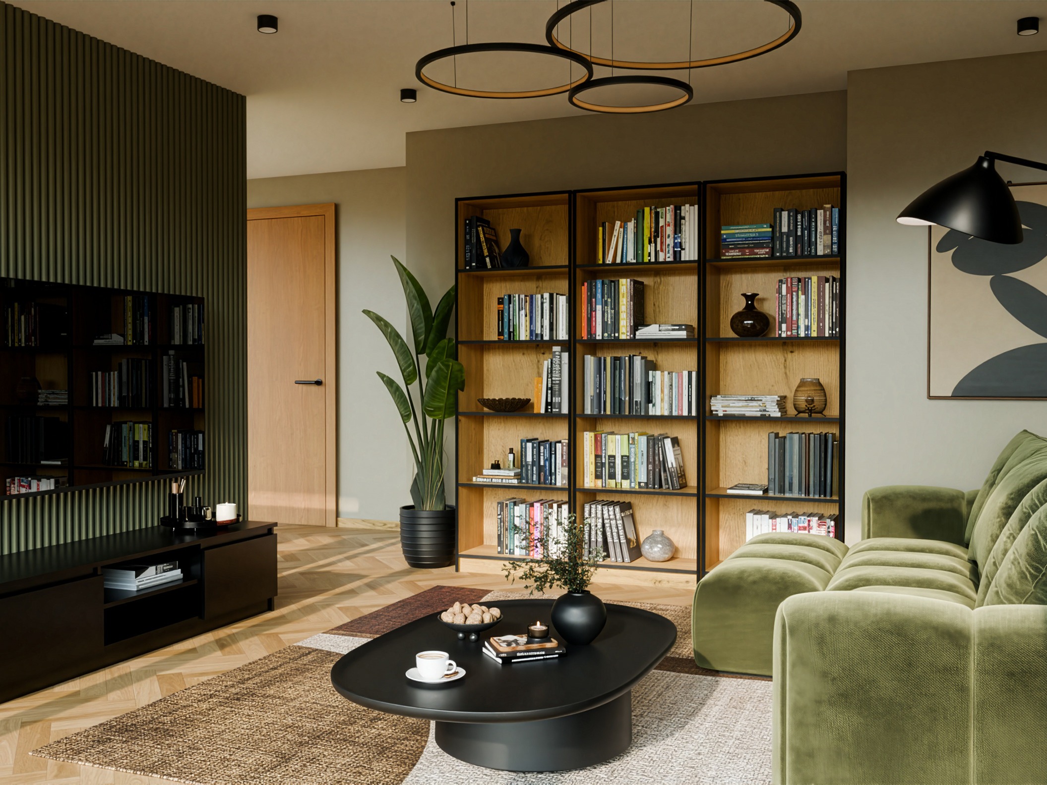 Scaffale Mandeville 191 (Rovere Artisan + Nero)