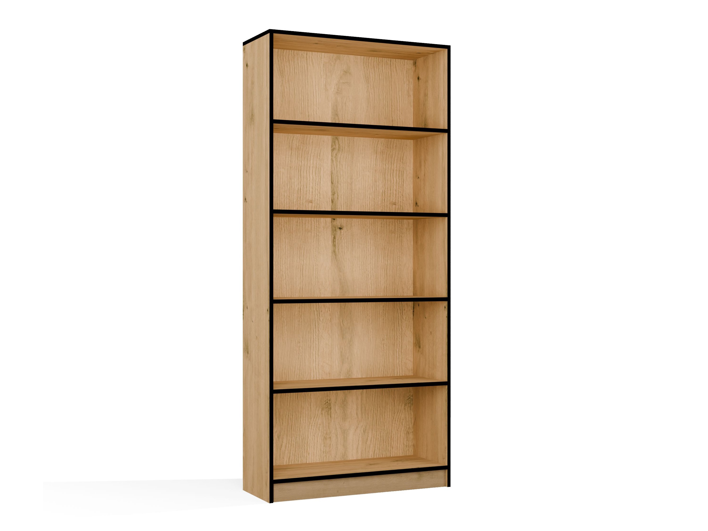 Scaffale Mandeville 253 (Rovere Artisan + Nero)