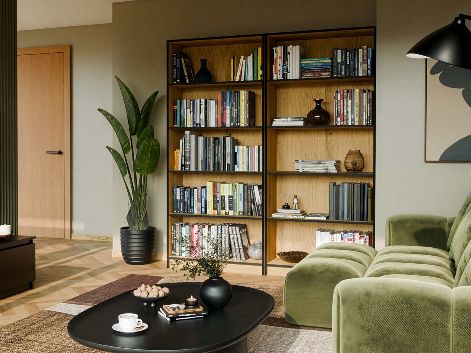 Scaffale Mandeville 253 (Rovere Artisan + Nero)