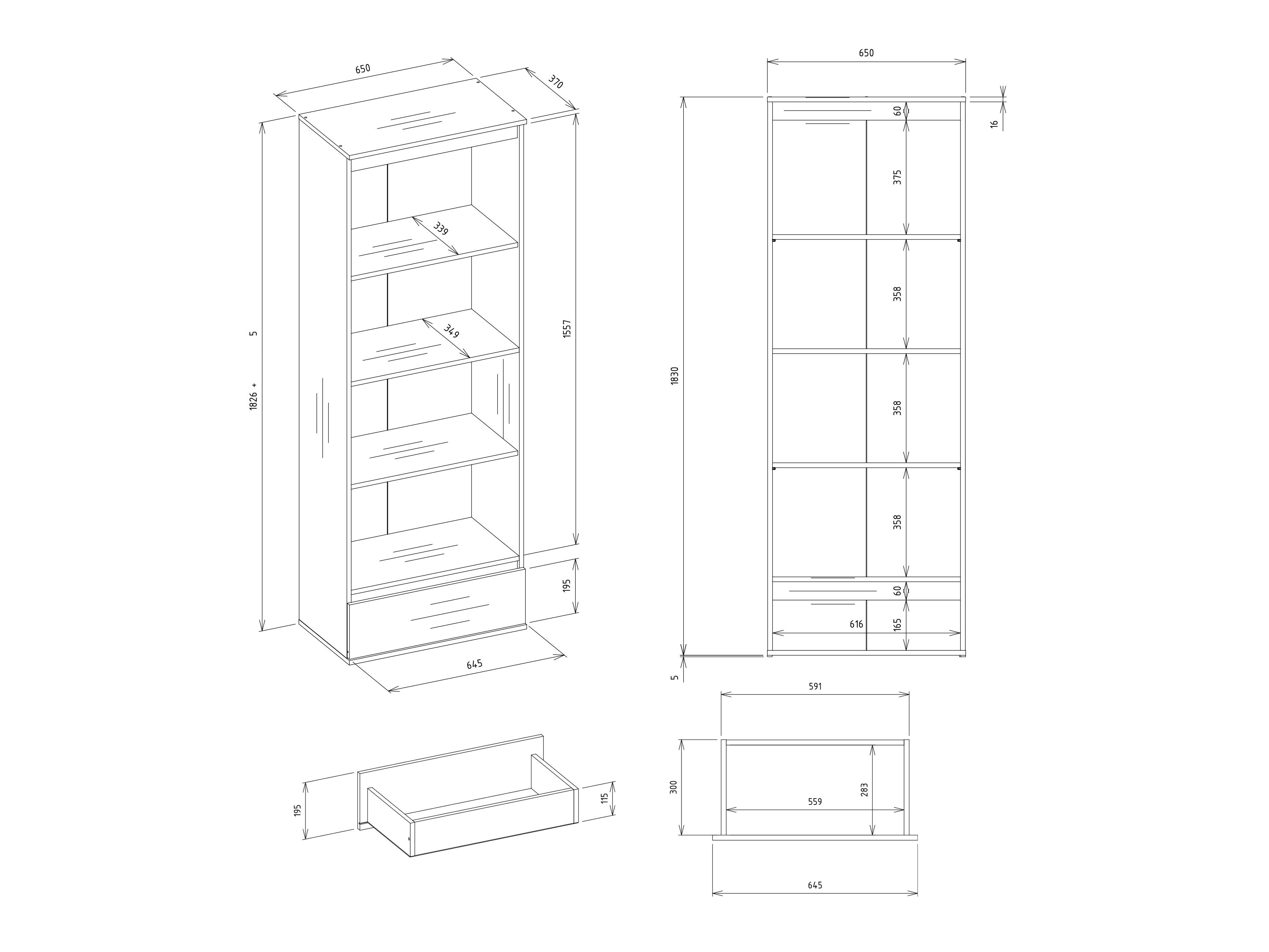 Scaffale Mandeville 377
