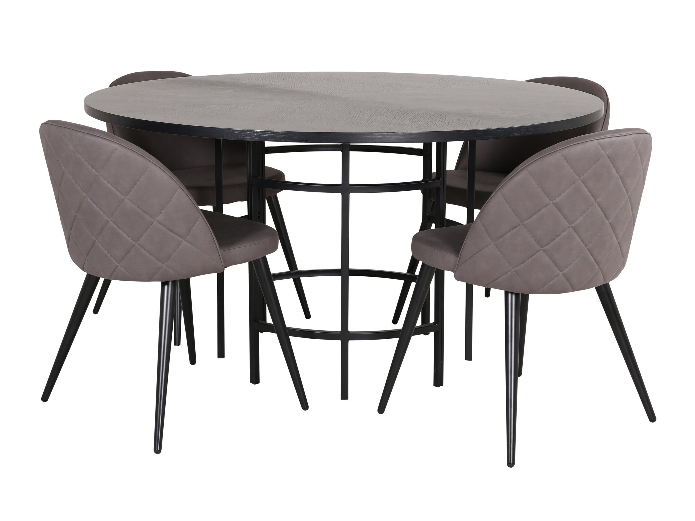 Set sala da pranzo Dallas 2386 (Nero + Grigio)