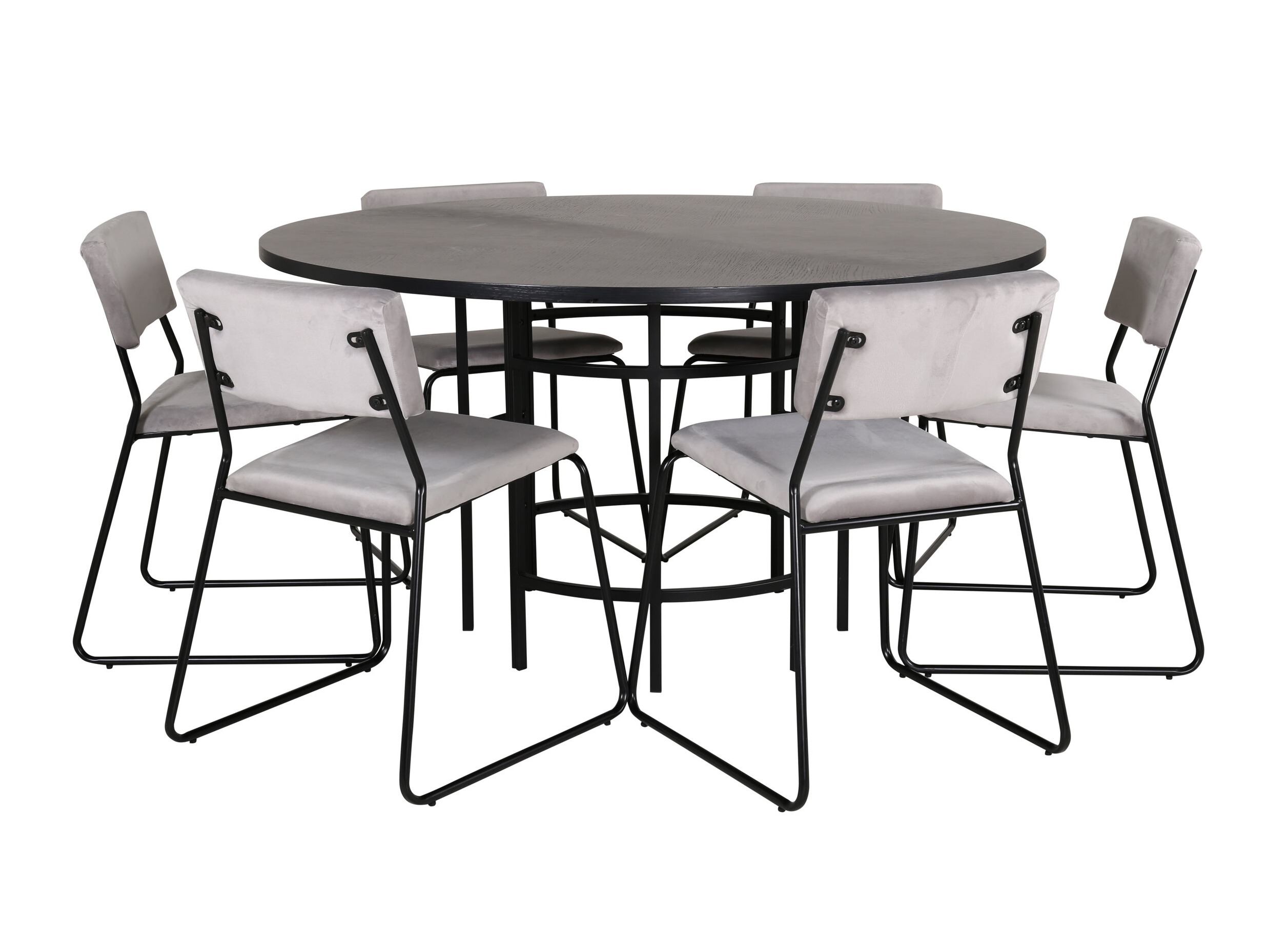 Set sala da pranzo Dallas 2399 (Nero + Grigio)