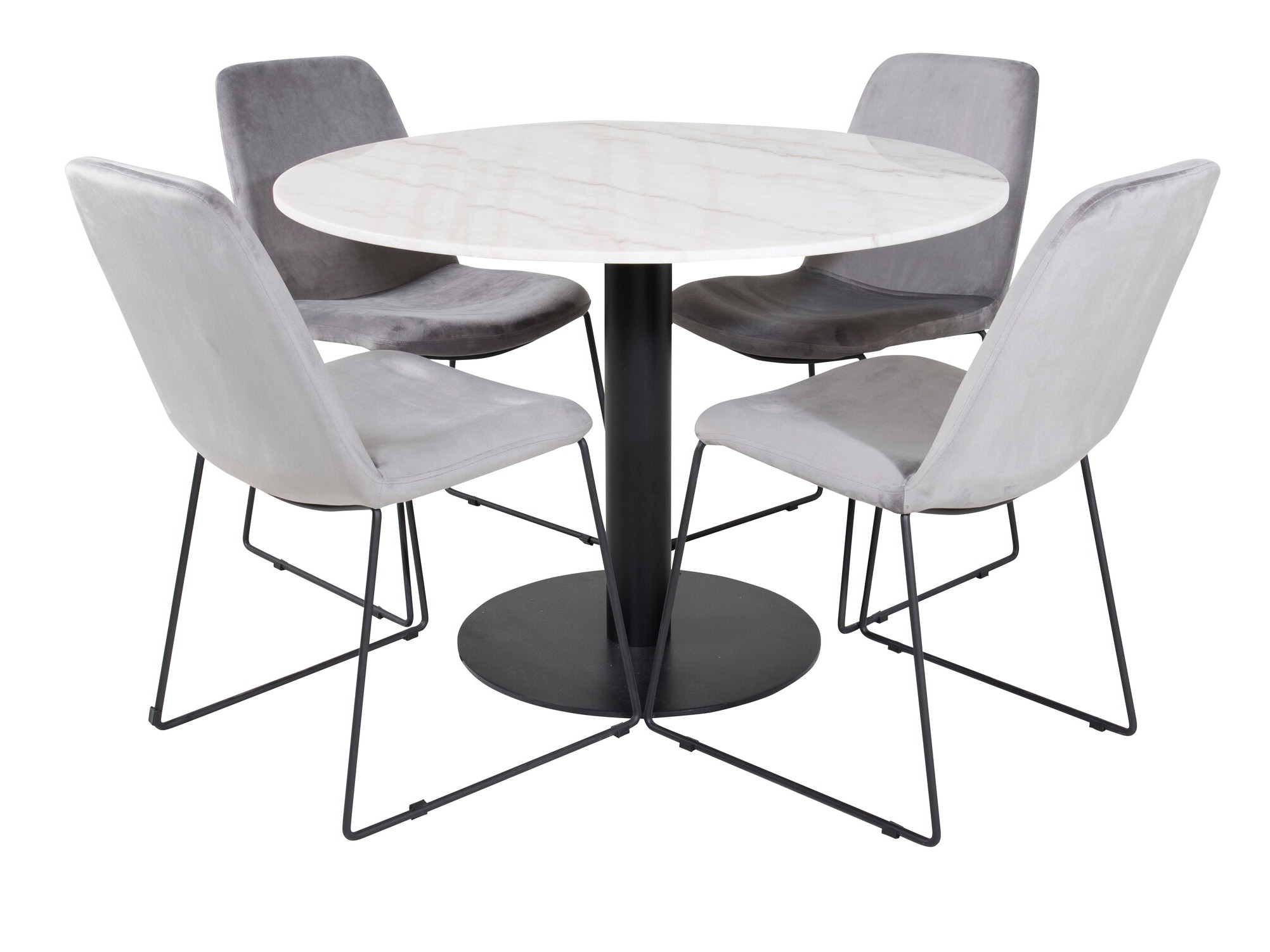 Set sala da pranzo Dallas 2601 (Grigio + Nero)